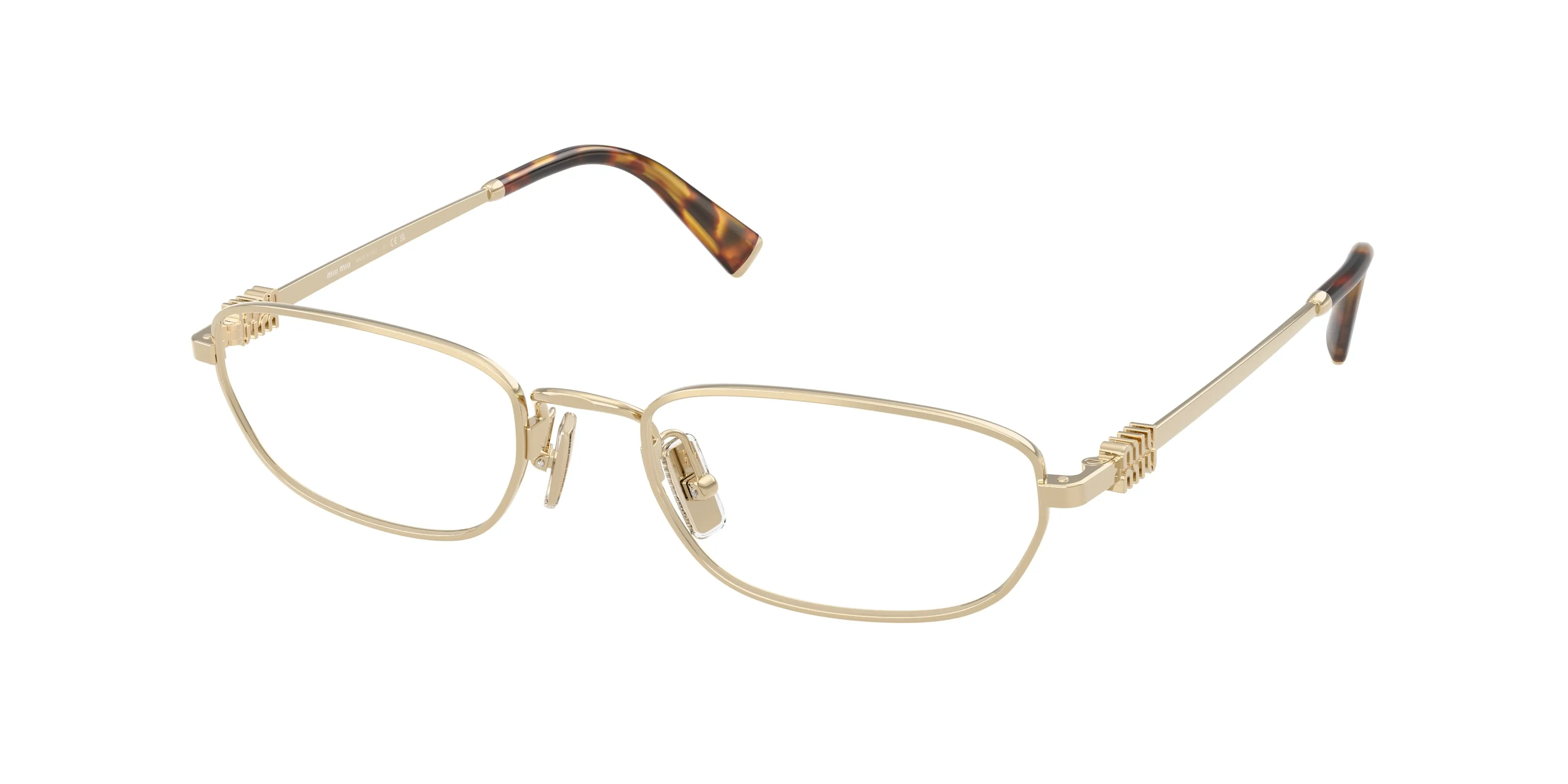 Miu Miu MU 52ZV ZVN1O1 Montature da vista Metallo Oro Trasparente Geometrica Normale - immagine 1