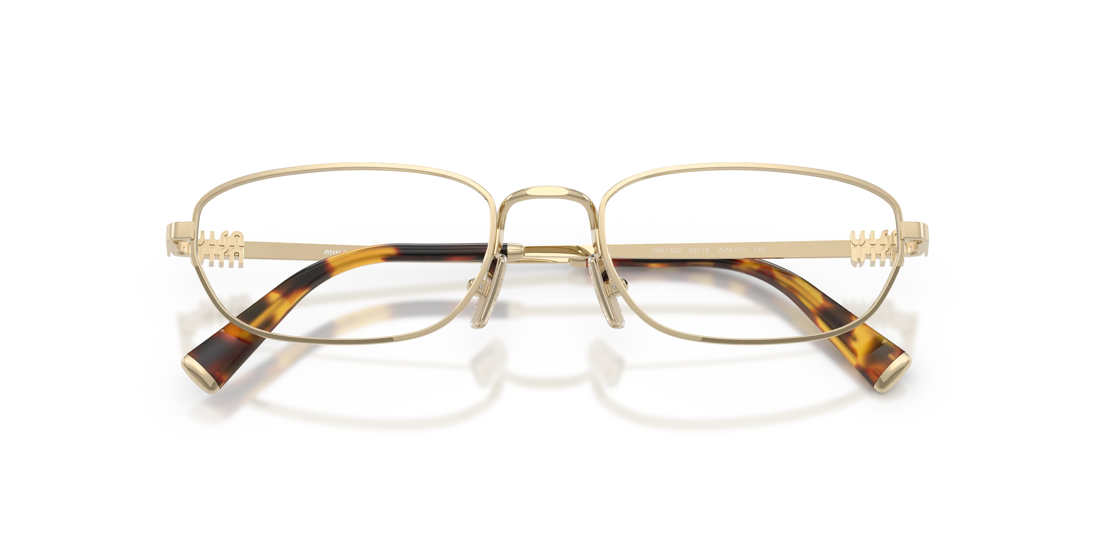 Miu Miu MU 52ZV ZVN1O1 Montature da vista Metallo Oro Trasparente Geometrica Normale - immagine 2