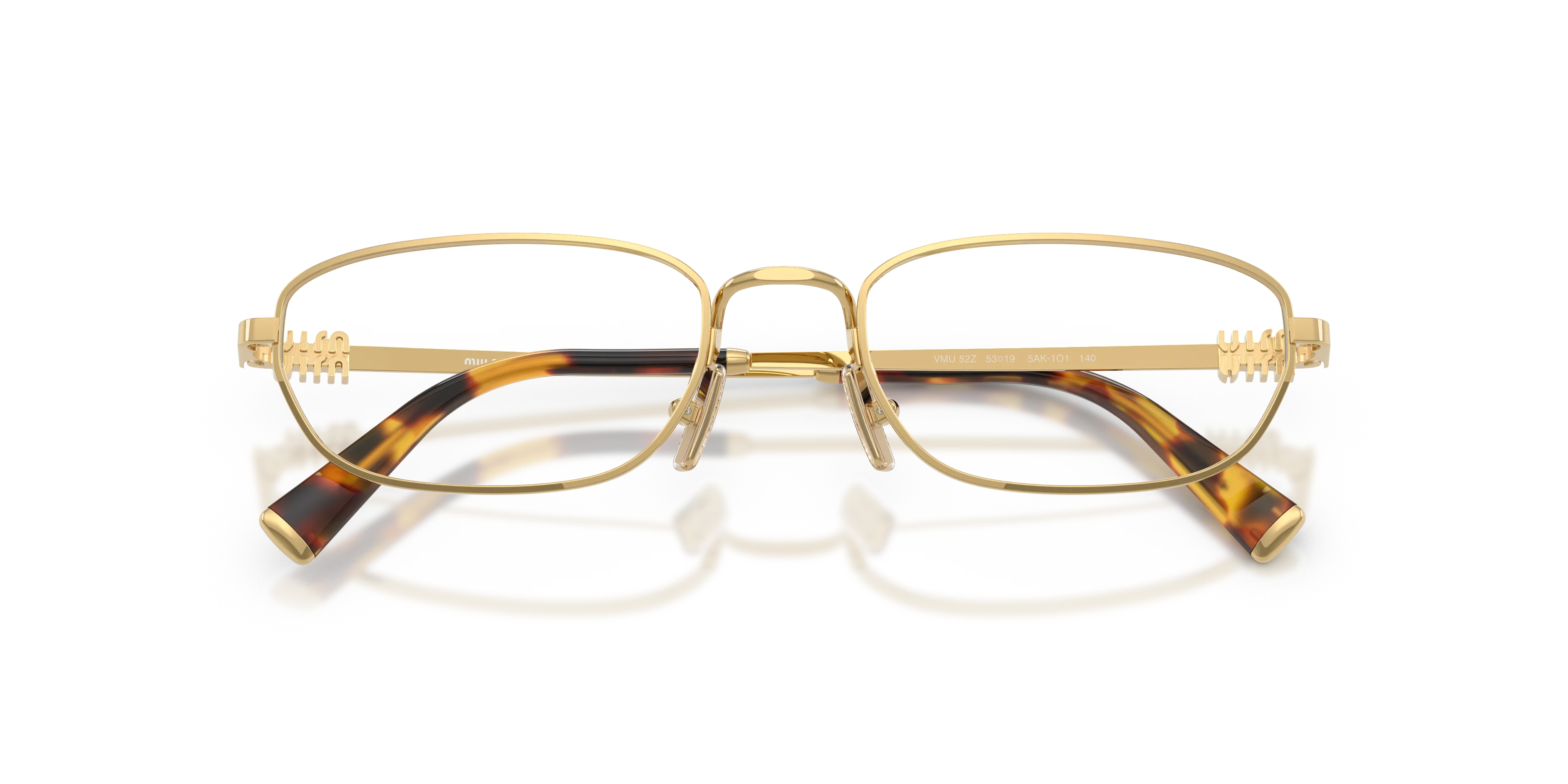 Miu Miu MU 52ZV 5AK1O1 Montature da vista Metallo Oro Trasparente Geometrica Normale - immagine 2
