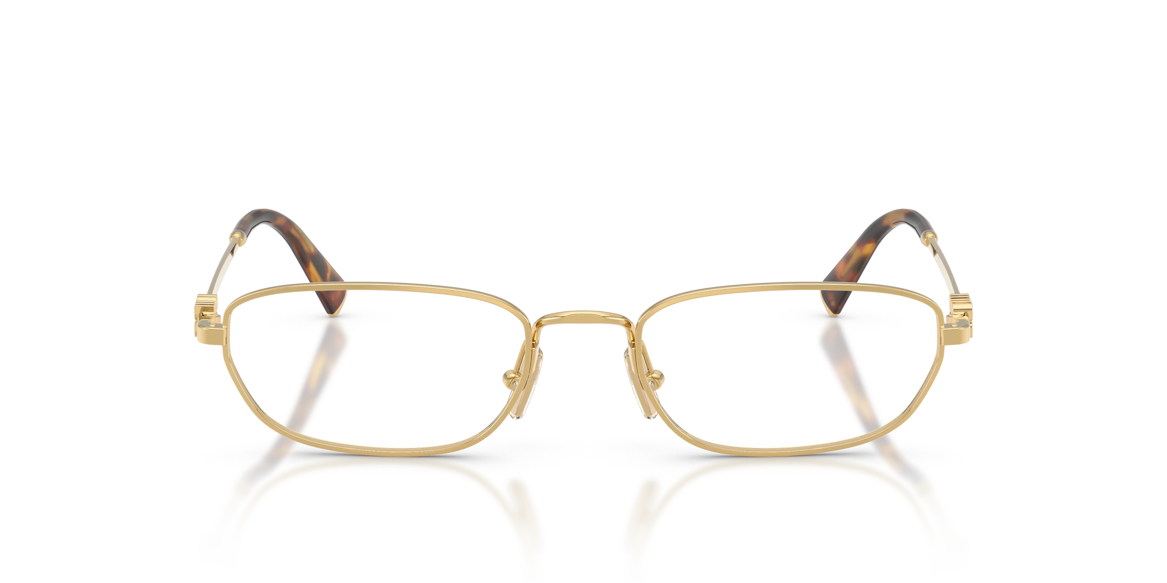 Miu Miu MU 52ZV 5AK1O1 Montature da vista Metallo Oro Trasparente Geometrica Normale - immagine 3