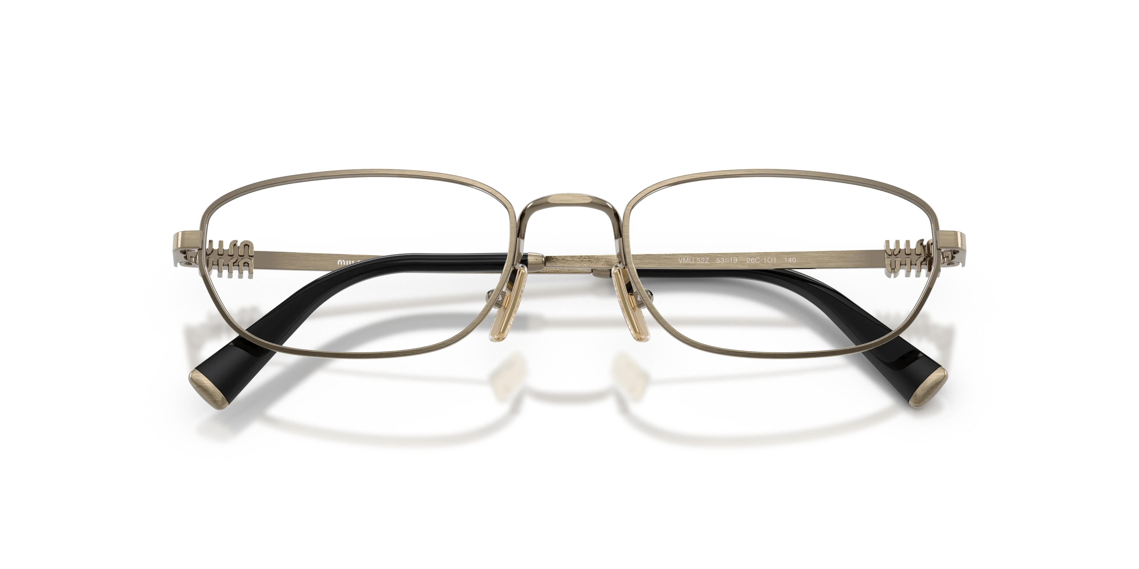 Miu Miu MU 52ZV 26C1O1 Montature da vista Metallo Oro Trasparente Geometrica Normale - immagine 2