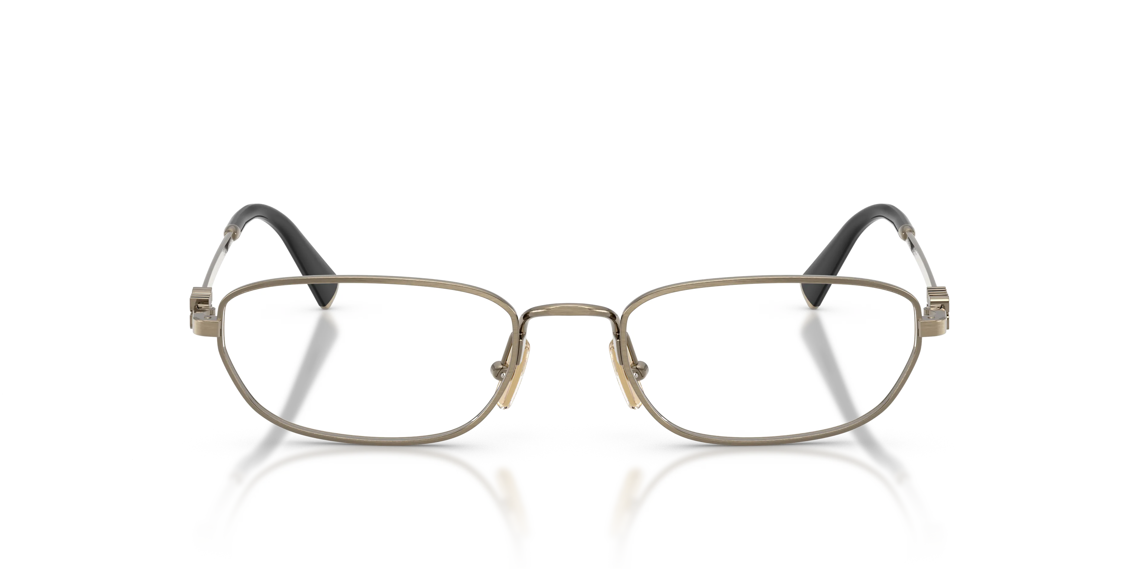 Miu Miu MU 52ZV 26C1O1 Montature da vista Metallo Oro Trasparente Geometrica Normale - immagine 3