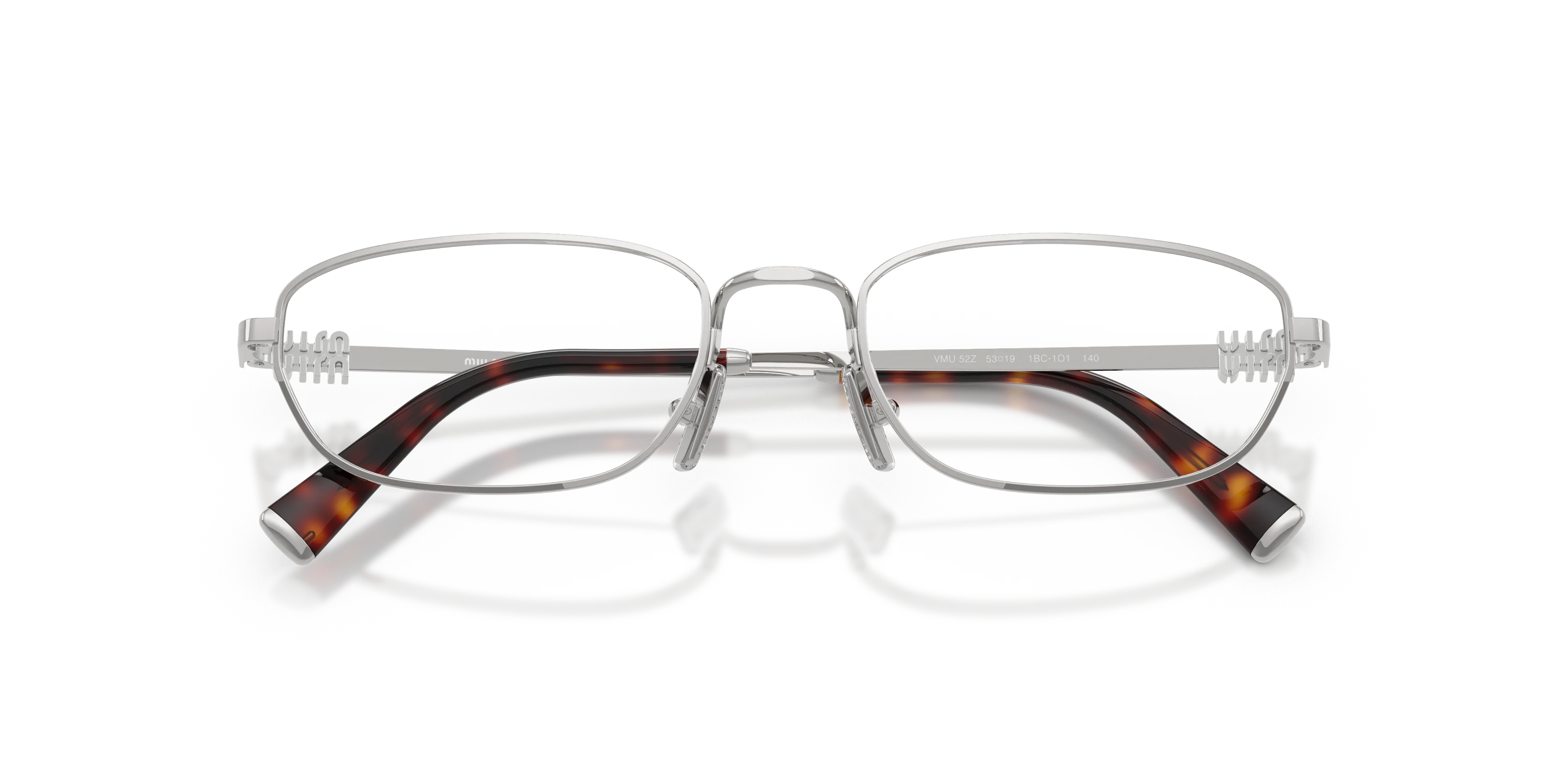 Miu Miu MU 52ZV 1BC1O1 Montature da vista Metallo Argento Trasparente Geometrica Normale - immagine 2