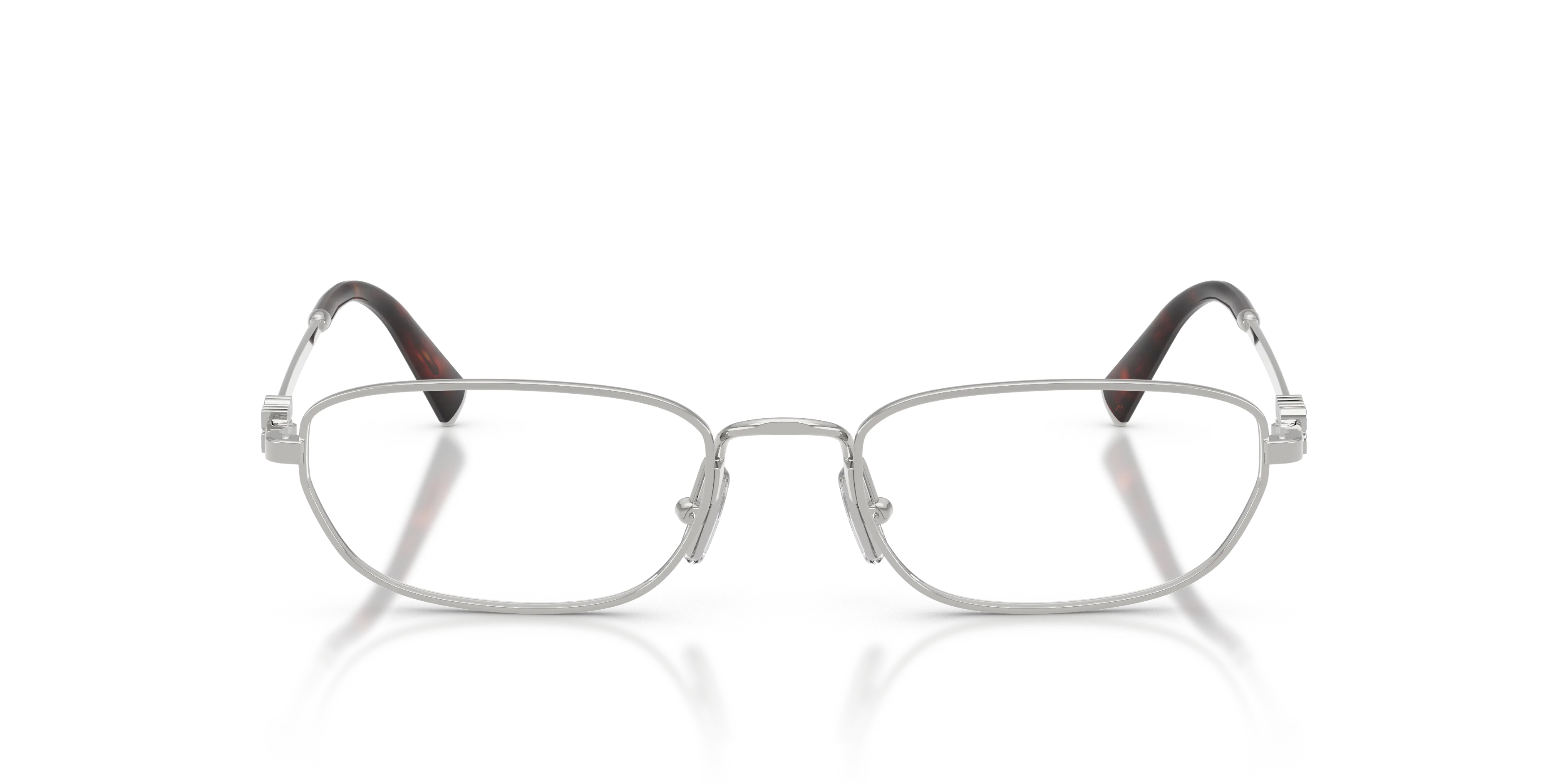 Miu Miu MU 52ZV 1BC1O1 Montature da vista Metallo Argento Trasparente Geometrica Normale - immagine 3