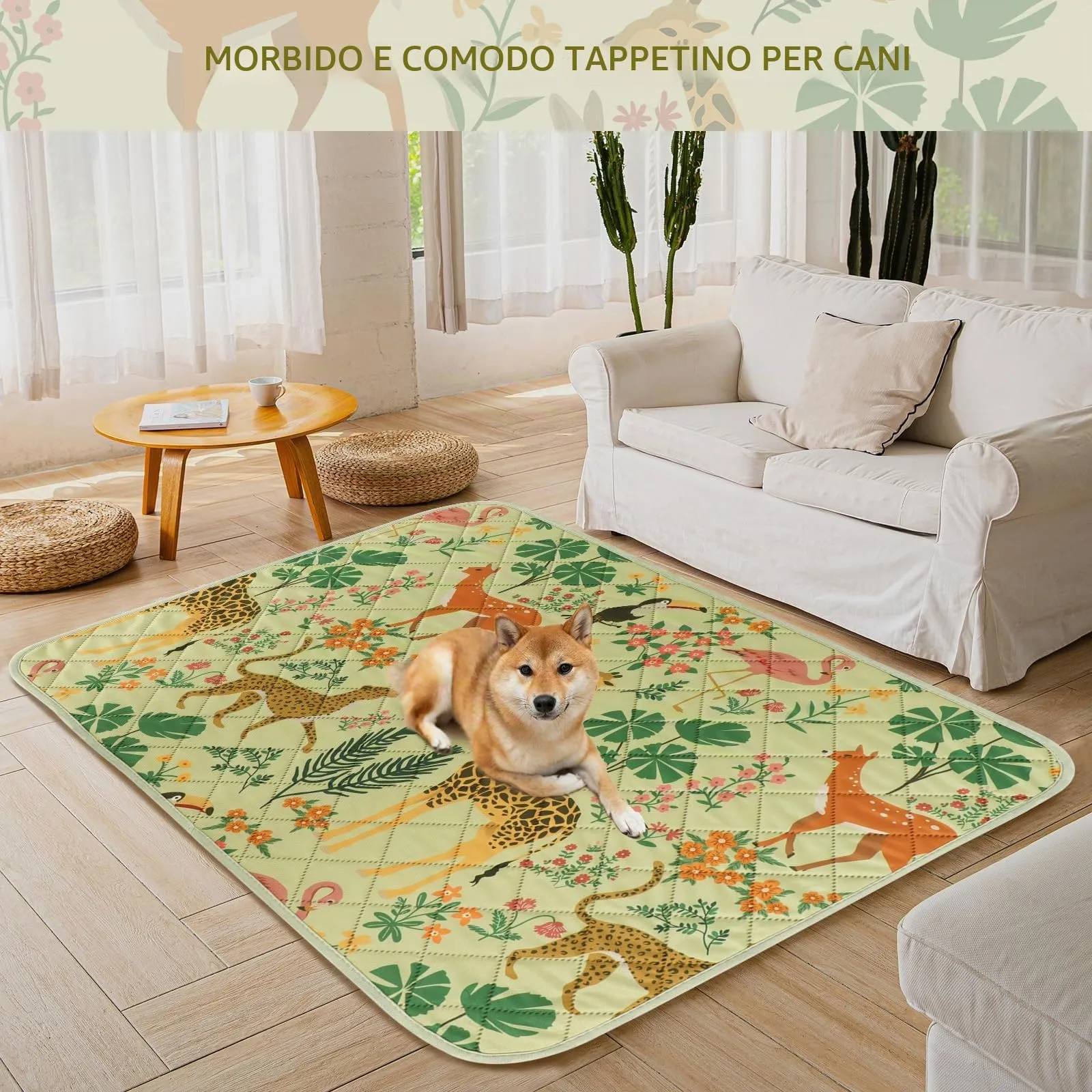 IEUUMLER 2 Pezzi Tappetini Lavabili igienici per Cani, Asciugatura Rapida Tappetino per Addestramento del Cane Riutilizzabile per Gatti, Cani, Conigli, Porcellini d'India EU013 - immagine 8