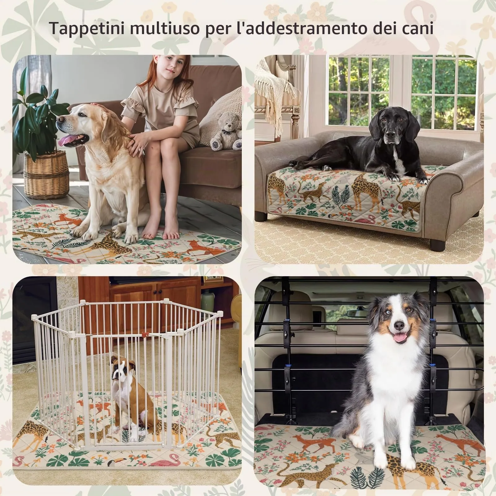 IEUUMLER 2 Pezzi Tappetini Lavabili igienici per Cani, Asciugatura Rapida Tappetino per Addestramento del Cane Riutilizzabile per Gatti, Cani, Conigli, Porcellini d'India EU013 - immagine 7