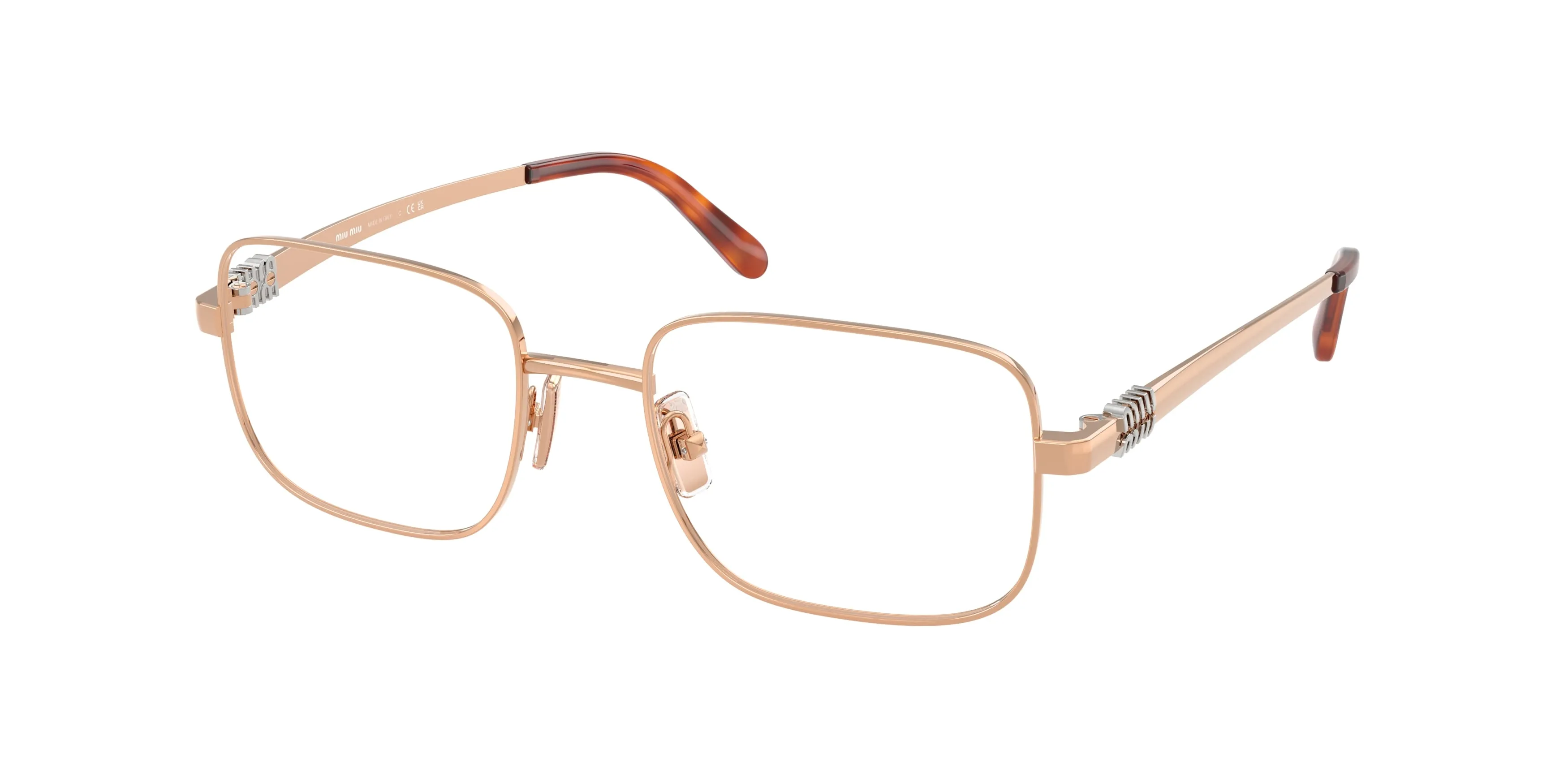 Miu Miu MU 51ZV ZVF1O1 Montature da vista Metallo Rosa Trasparente Squadrata Normale - immagine 1