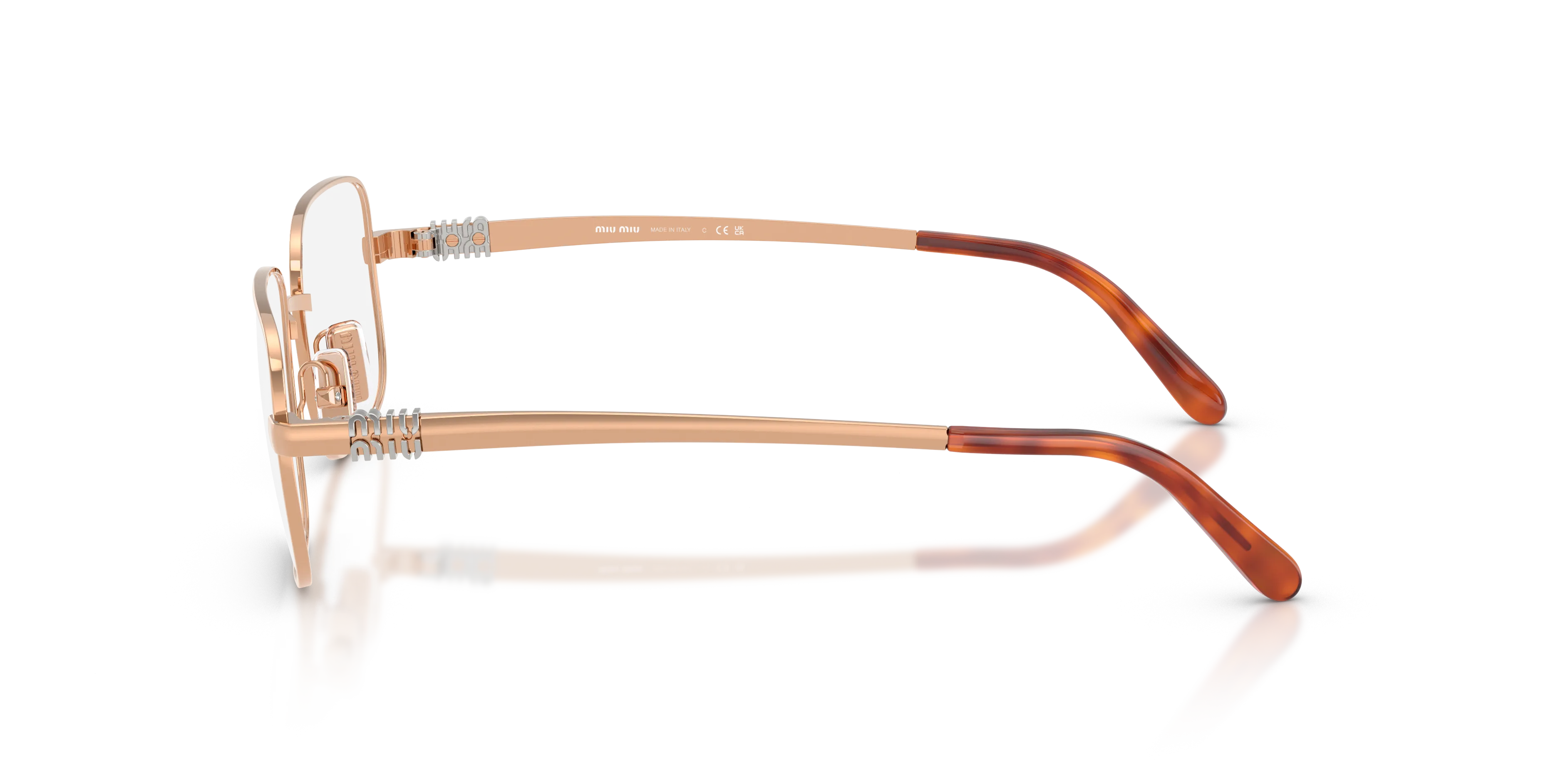 Miu Miu MU 51ZV ZVF1O1 Montature da vista Metallo Rosa Trasparente Squadrata Normale - immagine 4