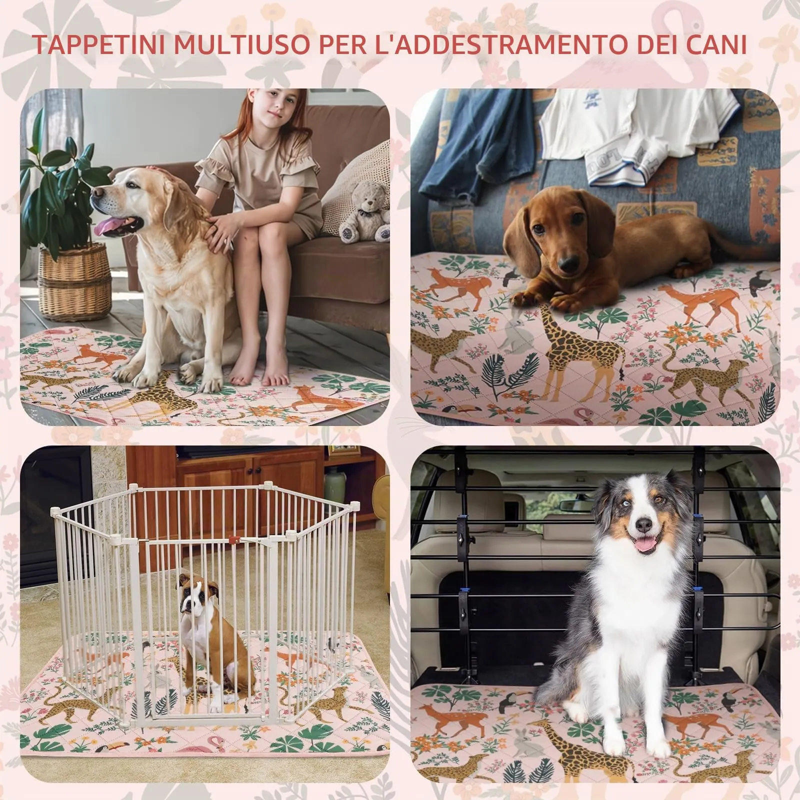 IEUUMLER 2 Pezzi Tappetini Lavabili igienici per Cani, Asciugatura Rapida Tappetino per Addestramento del Cane Riutilizzabile per Gatti, Cani, Conigli, Porcellini d'India EU013 - immagine 7