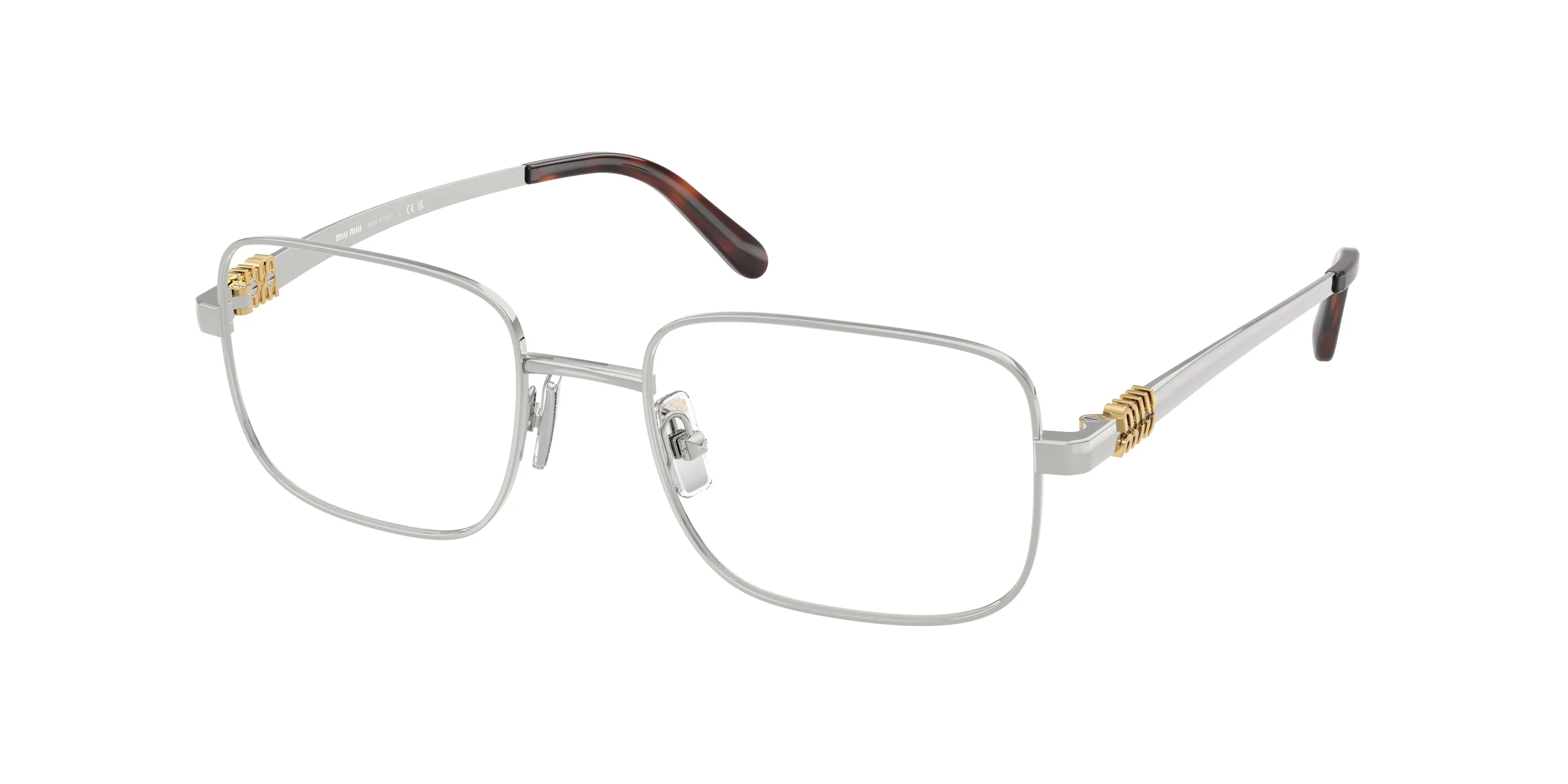 Miu Miu MU 51ZV 1BC1O1 Montature da vista Metallo Argento Trasparente Squadrata Normale - immagine 1