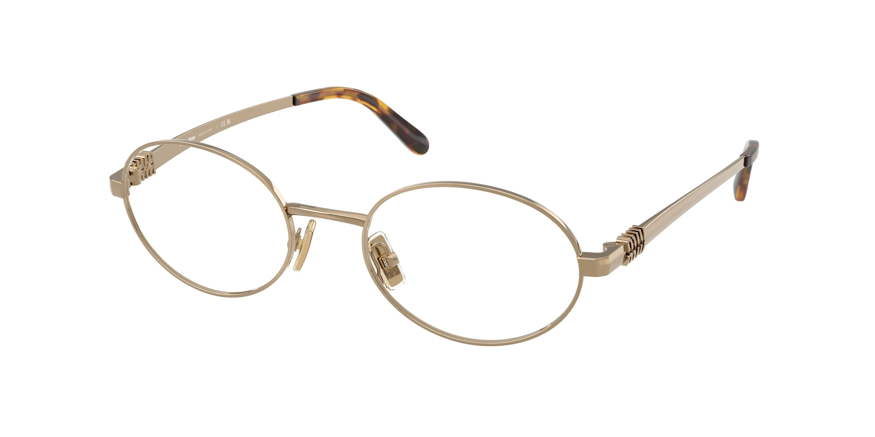 Miu Miu MU 50ZV 7OE1O1 Montature da vista Metallo Oro Trasparente Rotonda Normale - immagine 1