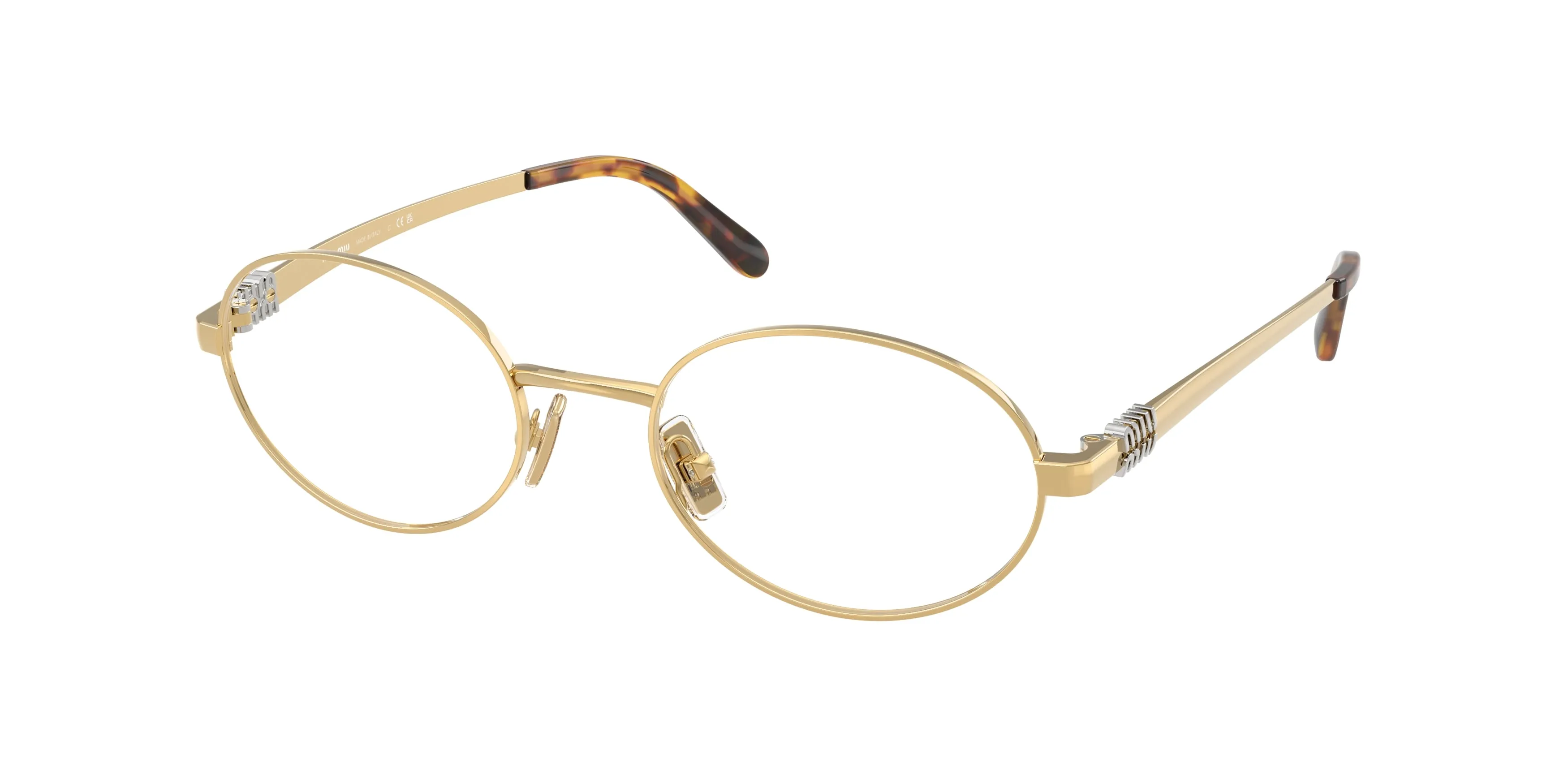 Miu Miu MU 50ZV 5AK1O1 Montature da vista Metallo Oro Trasparente Rotonda Normale - immagine 1