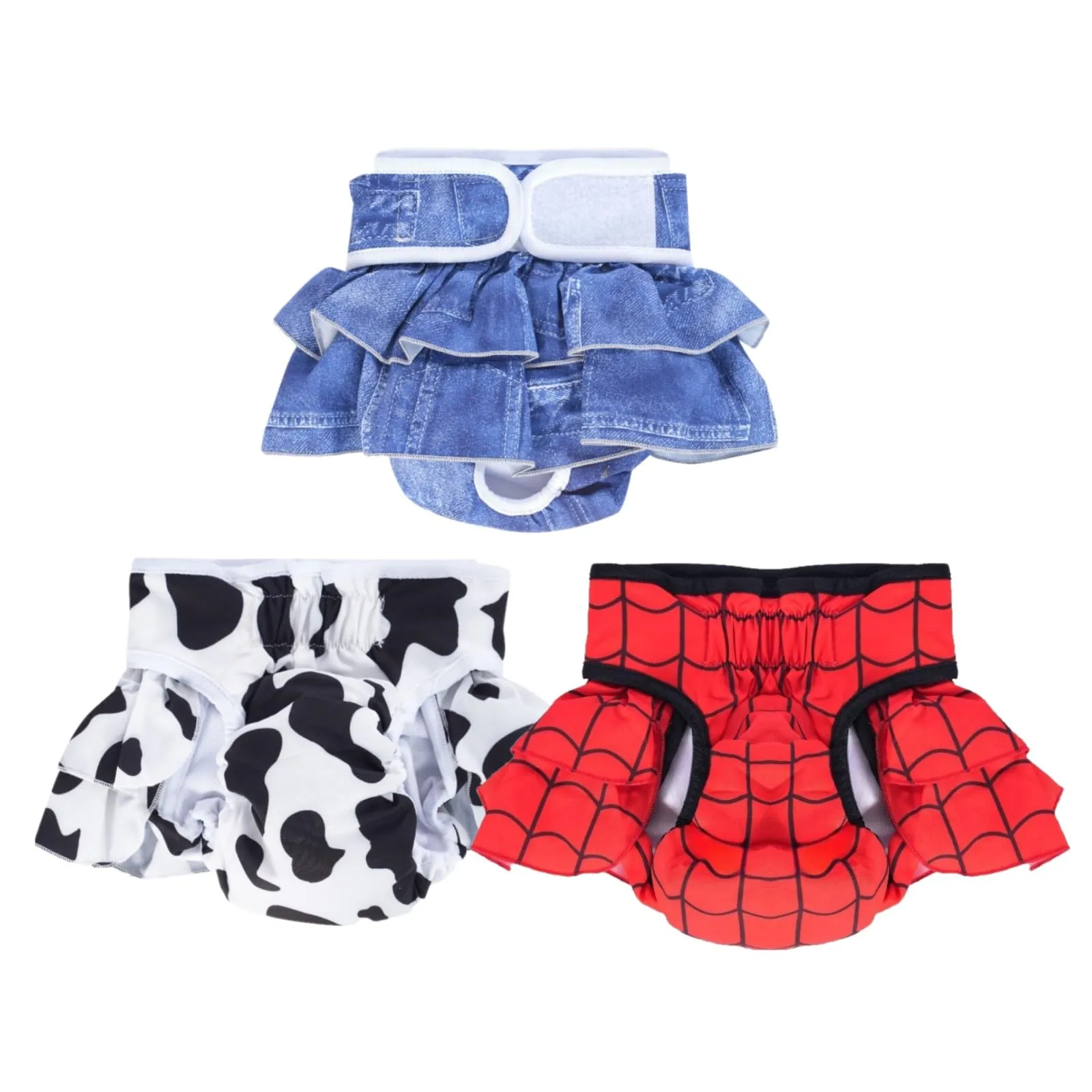 AMFUN 3 Pezzi Pannolini per Cani Cane Femmina Lavabili, Pannolini Cane Femmina Regolabile, Mutande Igieniche Animali Lavabili, Riutilizzabili, Altamente Assorbenti (L) - immagine 8