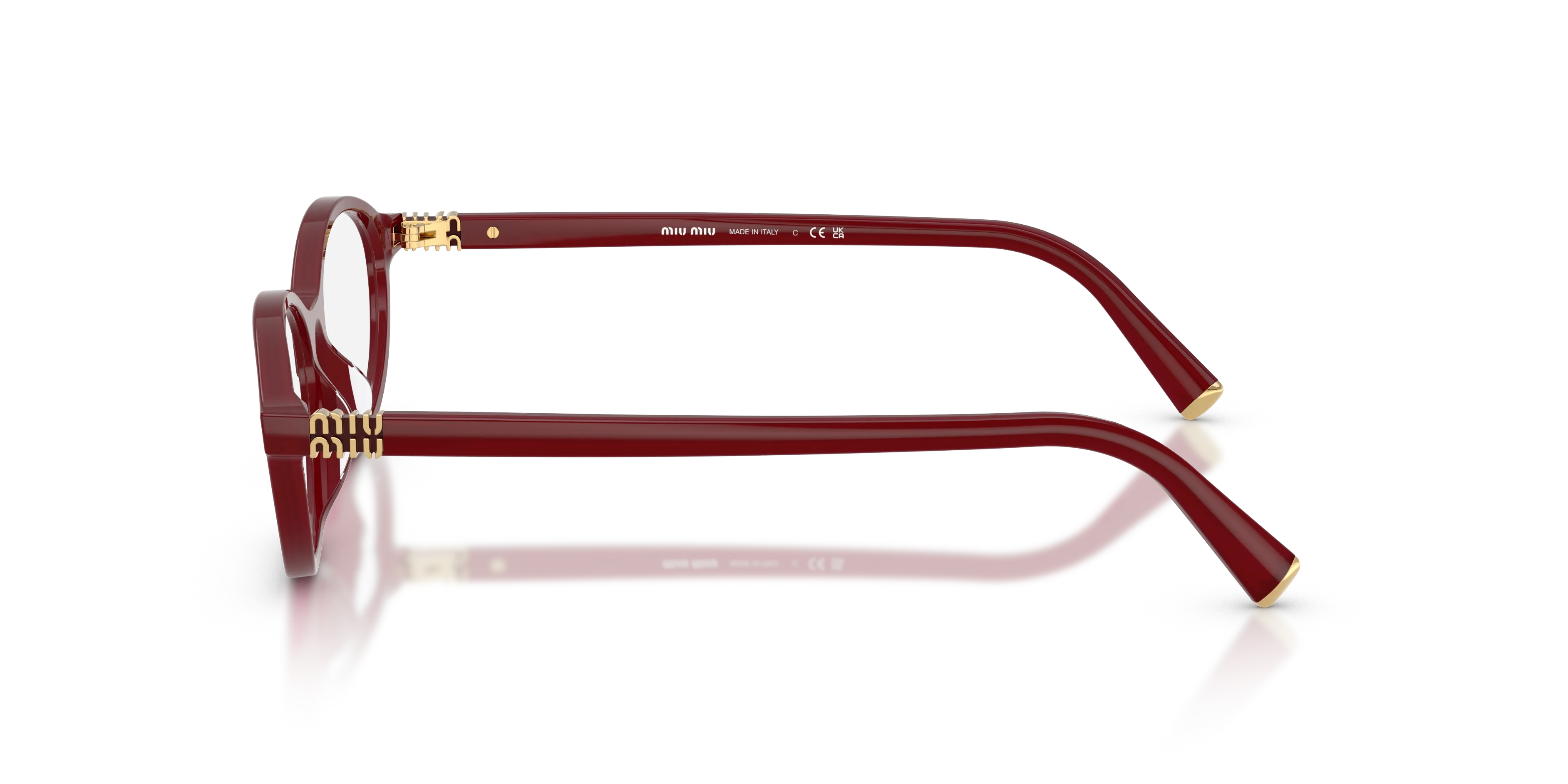 Miu Miu MU 09XV 21I1O1 Montature da vista Acetato Viola Trasparente Rotonda Normale - immagine 4