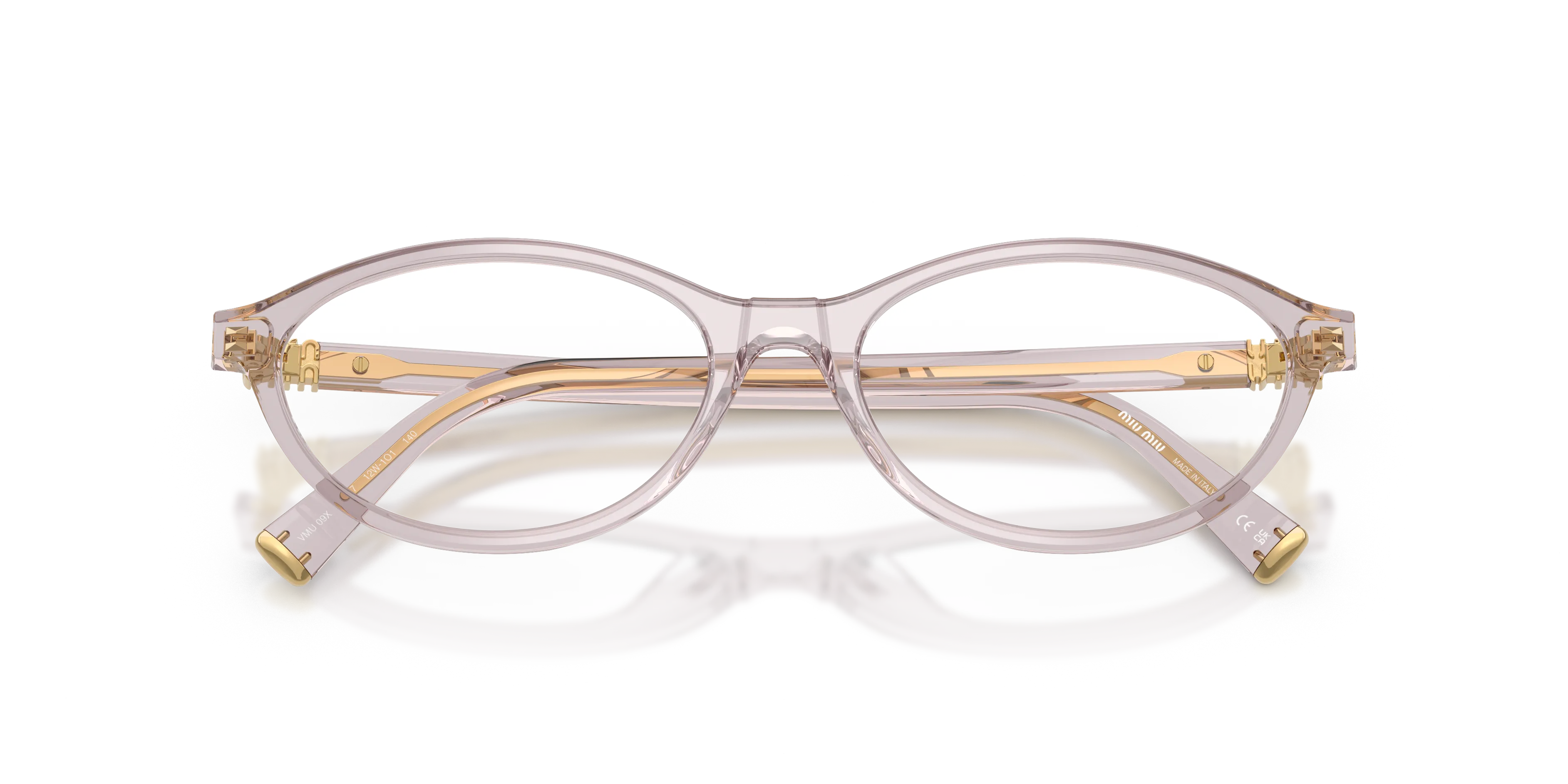 Miu Miu MU 09XV 12W1O1 Montature da vista Acetato Viola Trasparente Rotonda Normale - immagine 2