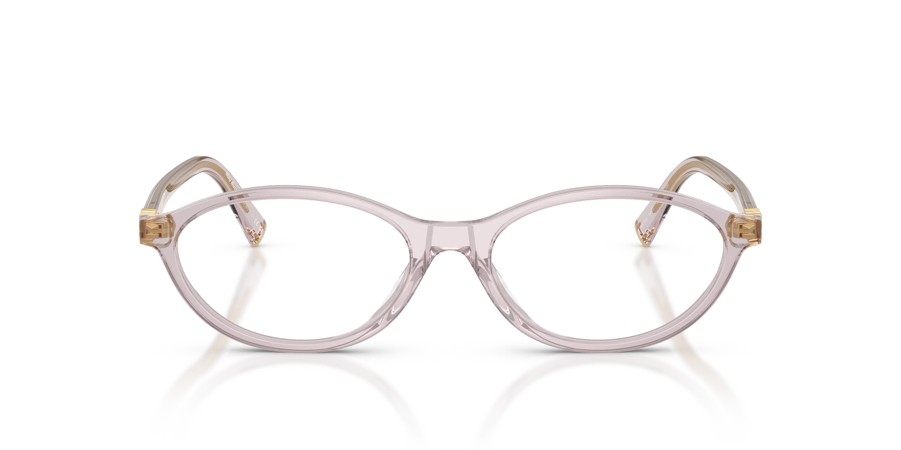 Miu Miu MU 09XV 12W1O1 Montature da vista Acetato Viola Trasparente Rotonda Normale - immagine 3
