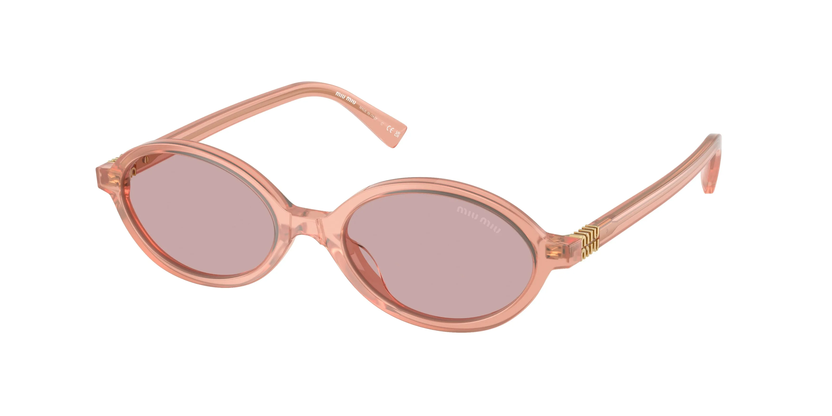 Miu Miu MU 04ZS 20I60V Occhiali da sole Acetato Rosa Rosa Rotonda Normale - immagine 1