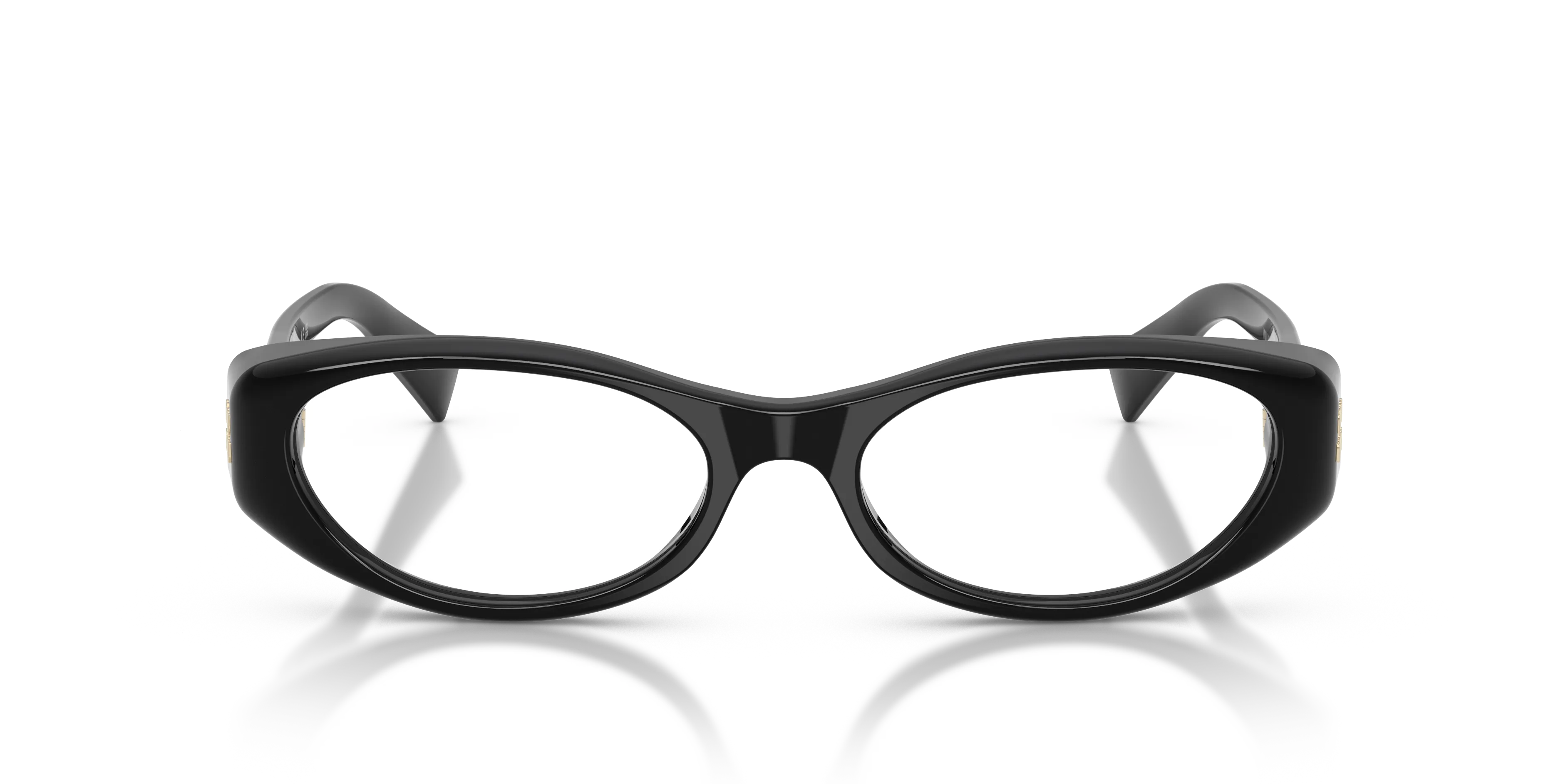 Miu Miu MU 03ZV 16K1O1 Montature da vista Acetato Nero Trasparente Rotonda Normale - immagine 3