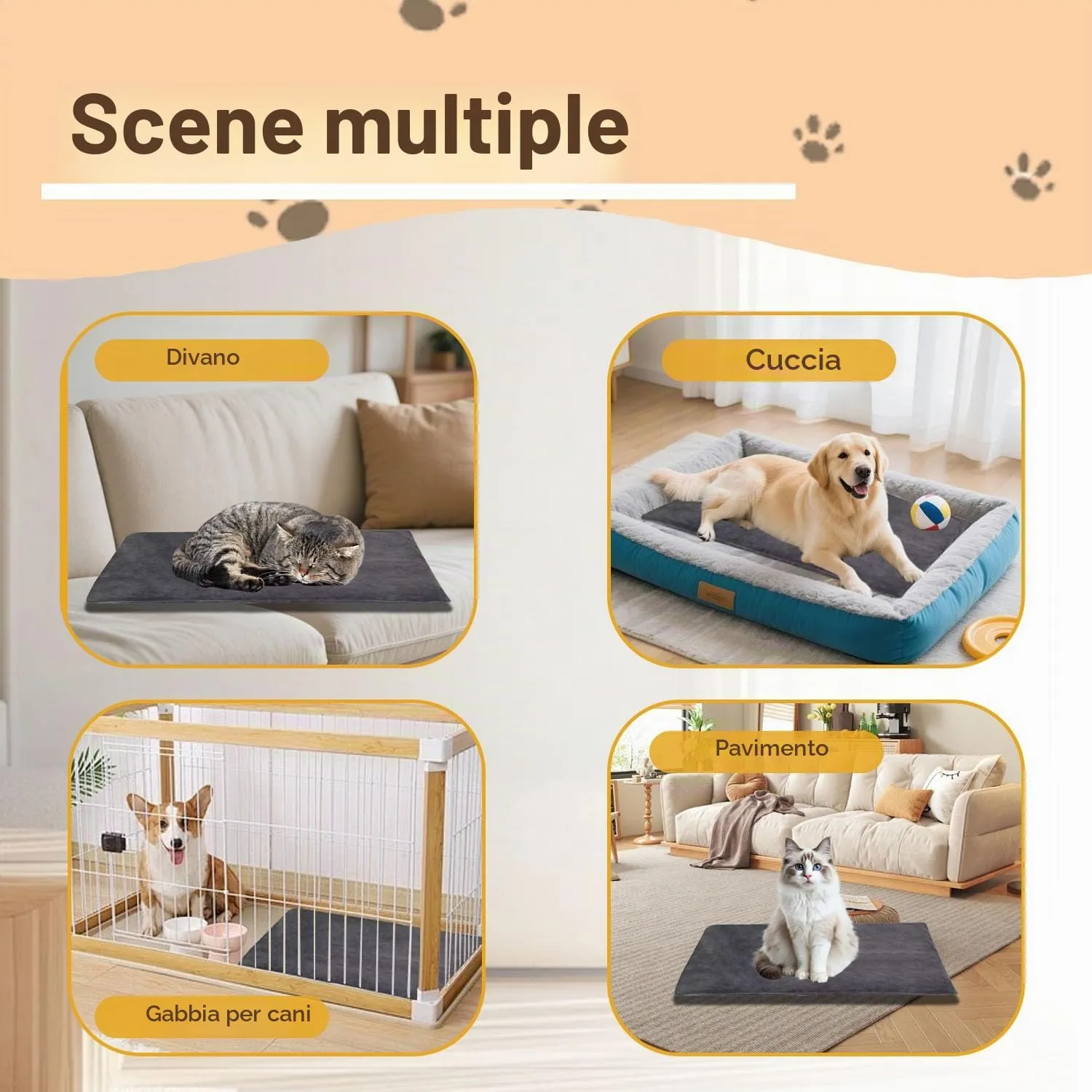 FFTANXS Coperta Termica per Cani e Gatti,Coperta Riscaldante Elettrica Animale con 9 Livelli Temperatura e 12 Marce Regolabile Timer, Lavabile, Morbida per Neonati/Cuccioli(L,45 * 70cm) - immagine 6