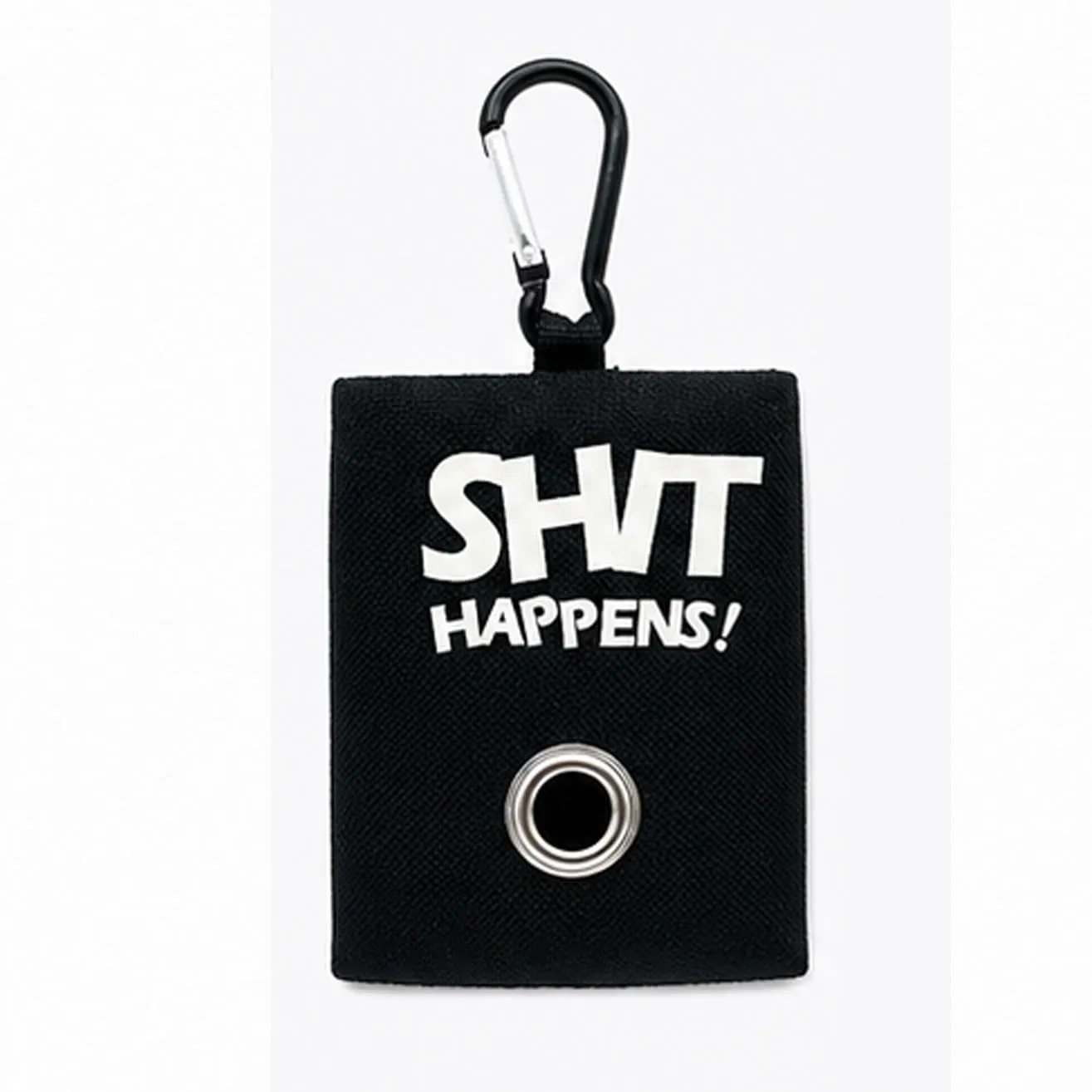 Portabustine feci cane, Dispenser per Sacchetti di Rifiuti per cani, per Guinzaglio, Porta Sacchetti per Rifiuti per Cani, con Clip in Metallo porta sacchetti cane da guinzaglio (Nero) - immagine 1