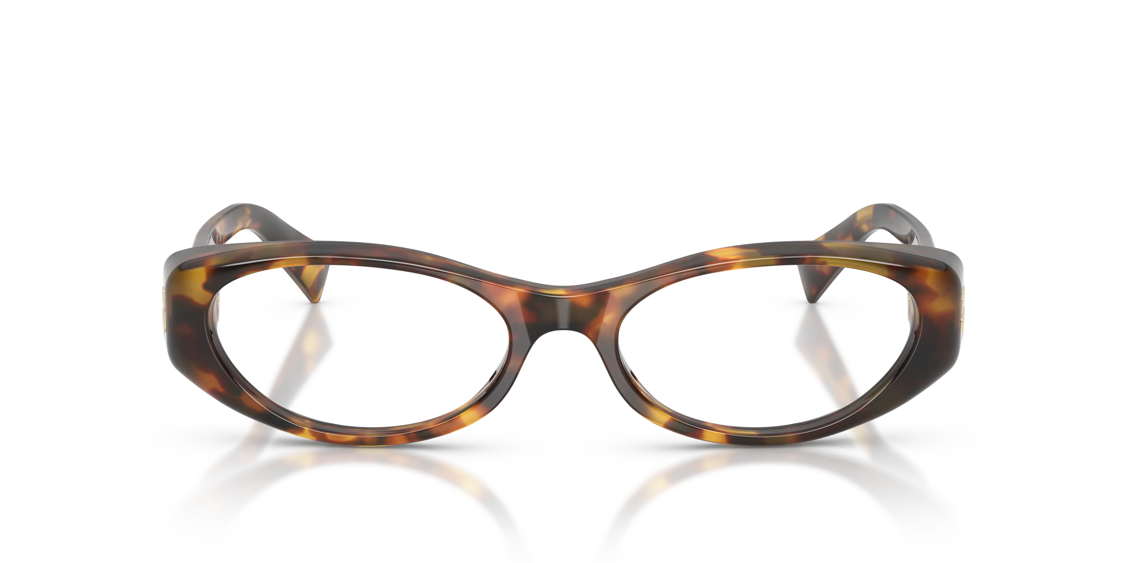 Miu Miu MU 03ZV 14L1O1 Montature da vista Acetato Tartaruga Trasparente Rotonda Normale - immagine 3
