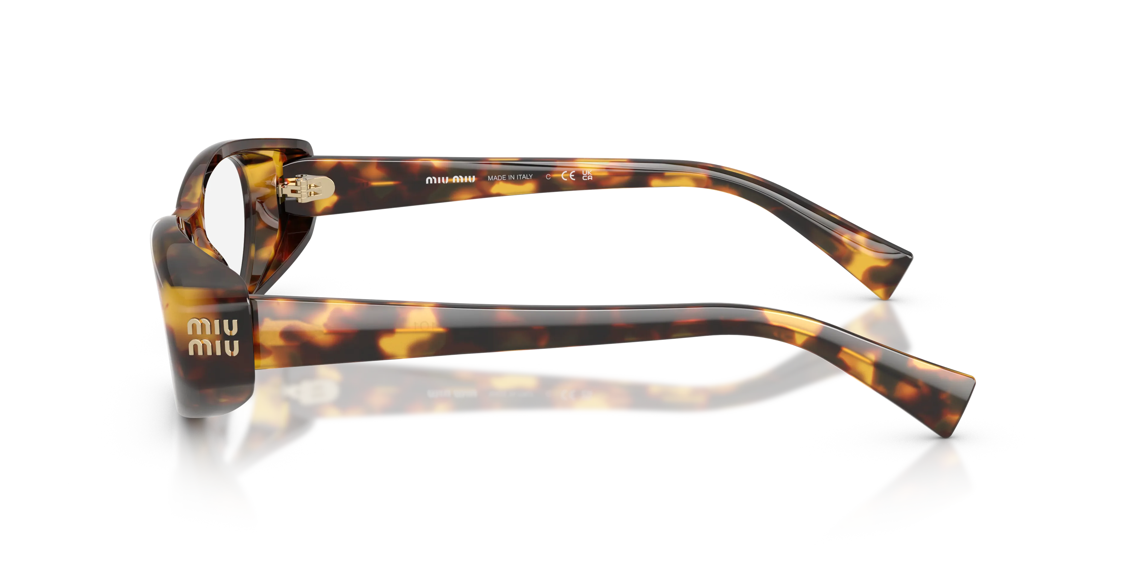 Miu Miu MU 03ZV 14L1O1 Montature da vista Acetato Tartaruga Trasparente Rotonda Normale - immagine 4