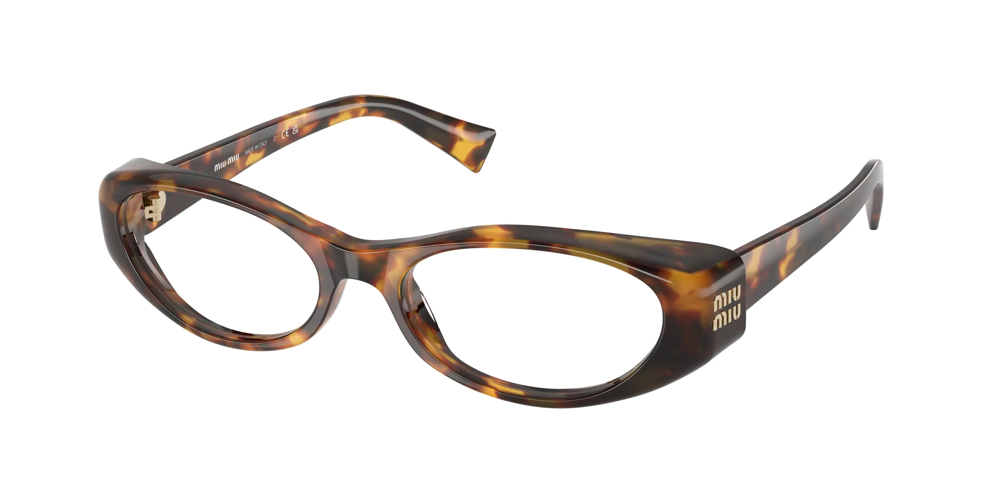 Miu Miu MU 03ZV 14L1O1 Montature da vista Acetato Tartaruga Trasparente Rotonda Normale - immagine 1