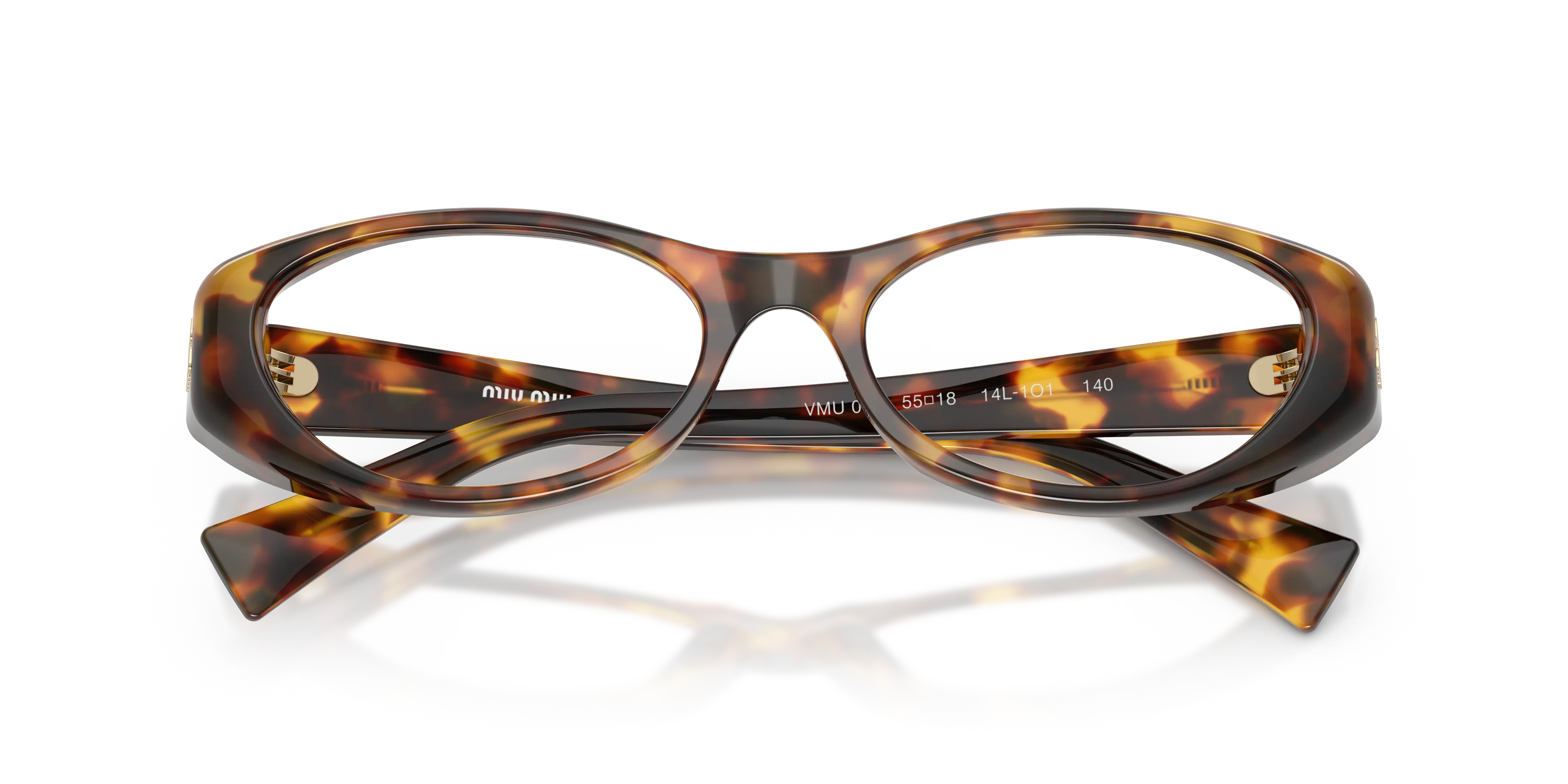 Miu Miu MU 03ZV 14L1O1 Montature da vista Acetato Tartaruga Trasparente Rotonda Normale - immagine 2