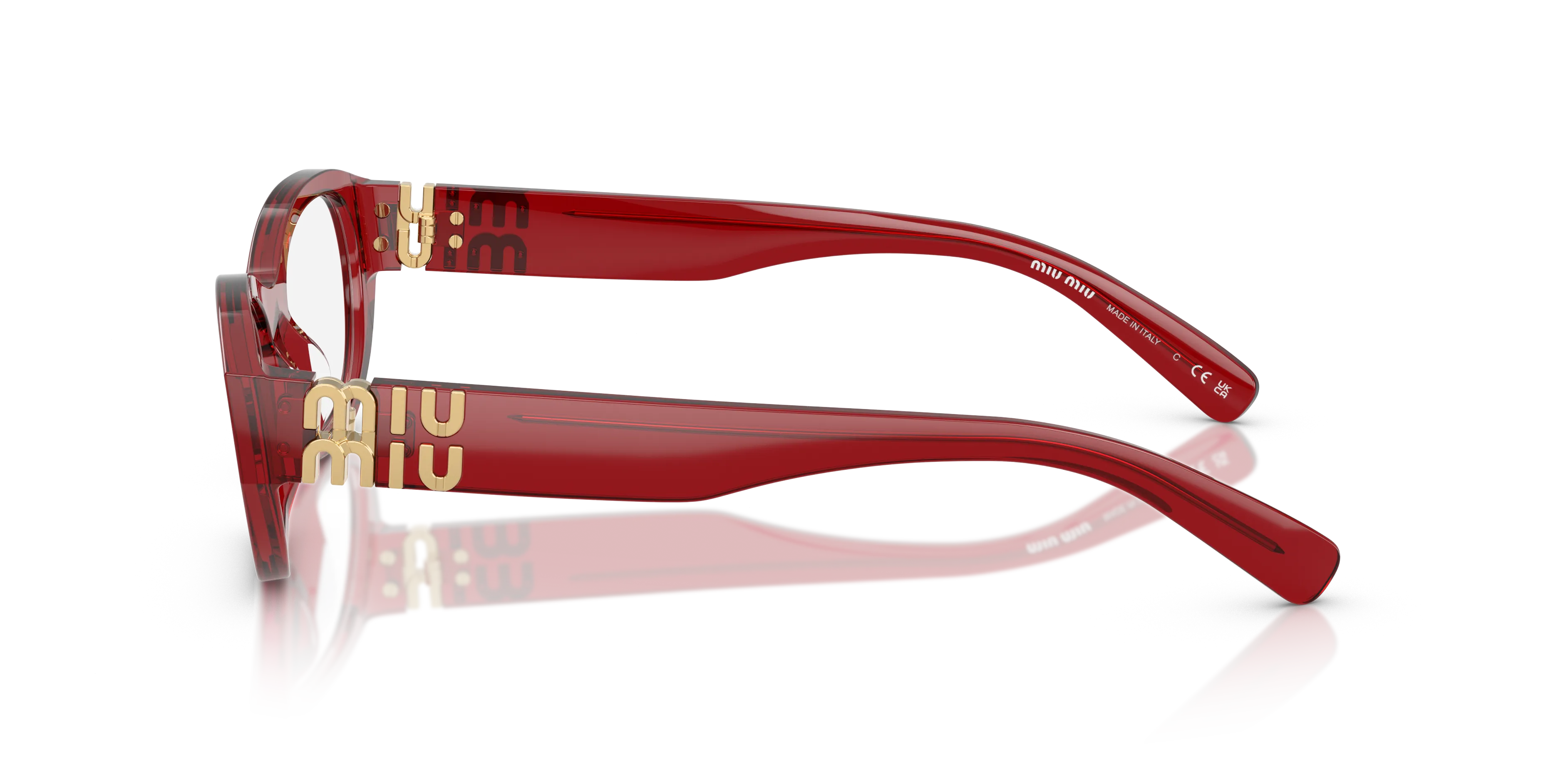 Miu Miu MU 03WV 25M1O1 Montature da vista Acetato Viola Trasparente Geometrica Normale - immagine 4