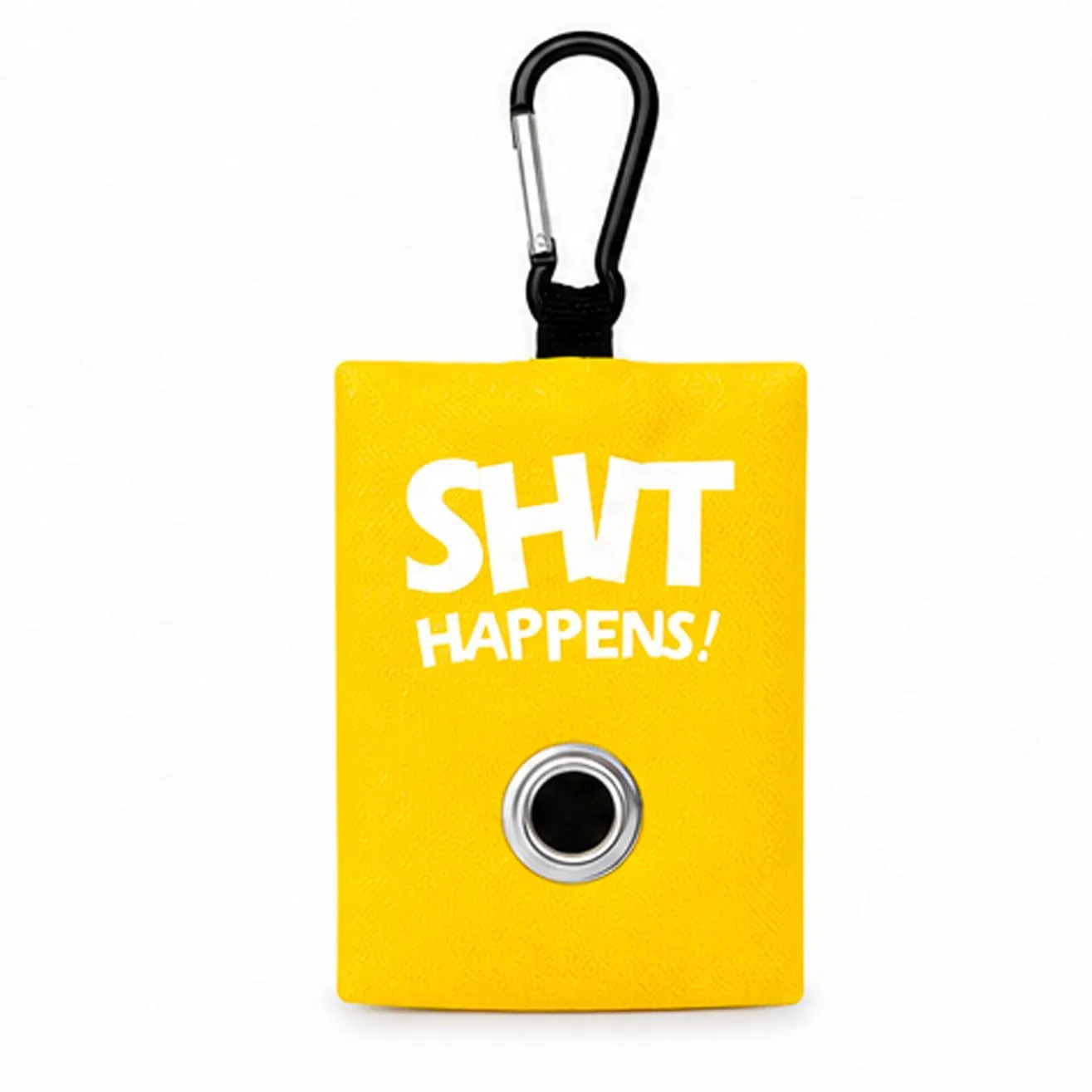 Portabustine feci cane, Dispenser per Sacchetti di Rifiuti per cani, per Guinzaglio, Porta Sacchetti per Rifiuti per Cani, con Clip in Metallo porta sacchetti cane da guinzaglio (Giallo) - immagine 1