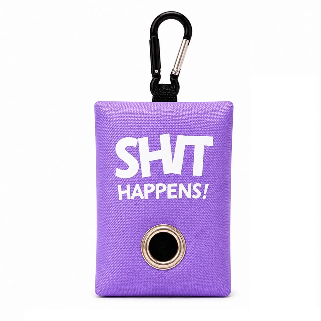 Portabustine feci cane, Dispenser per Sacchetti di Rifiuti per cani, per Guinzaglio, Porta Sacchetti per Rifiuti per Cani, con Clip in Metallo porta sacchetti cane da guinzaglio (Viola) - immagine 1