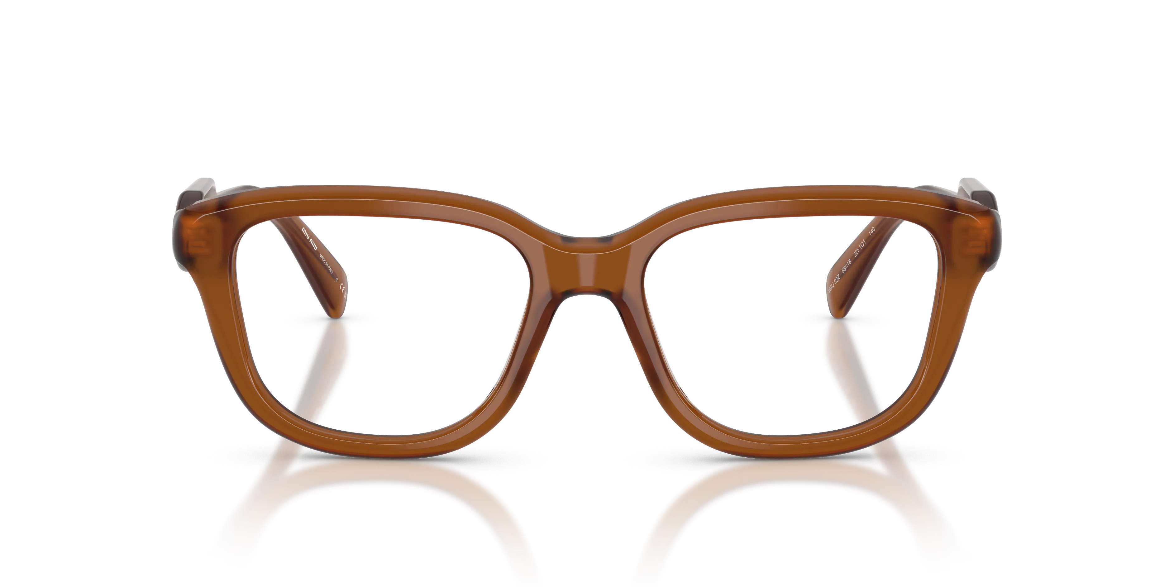 Miu Miu MU 02ZV 22I1O1 Montature da vista Acetato Marrone Trasparente Squadrata Normale - immagine 3