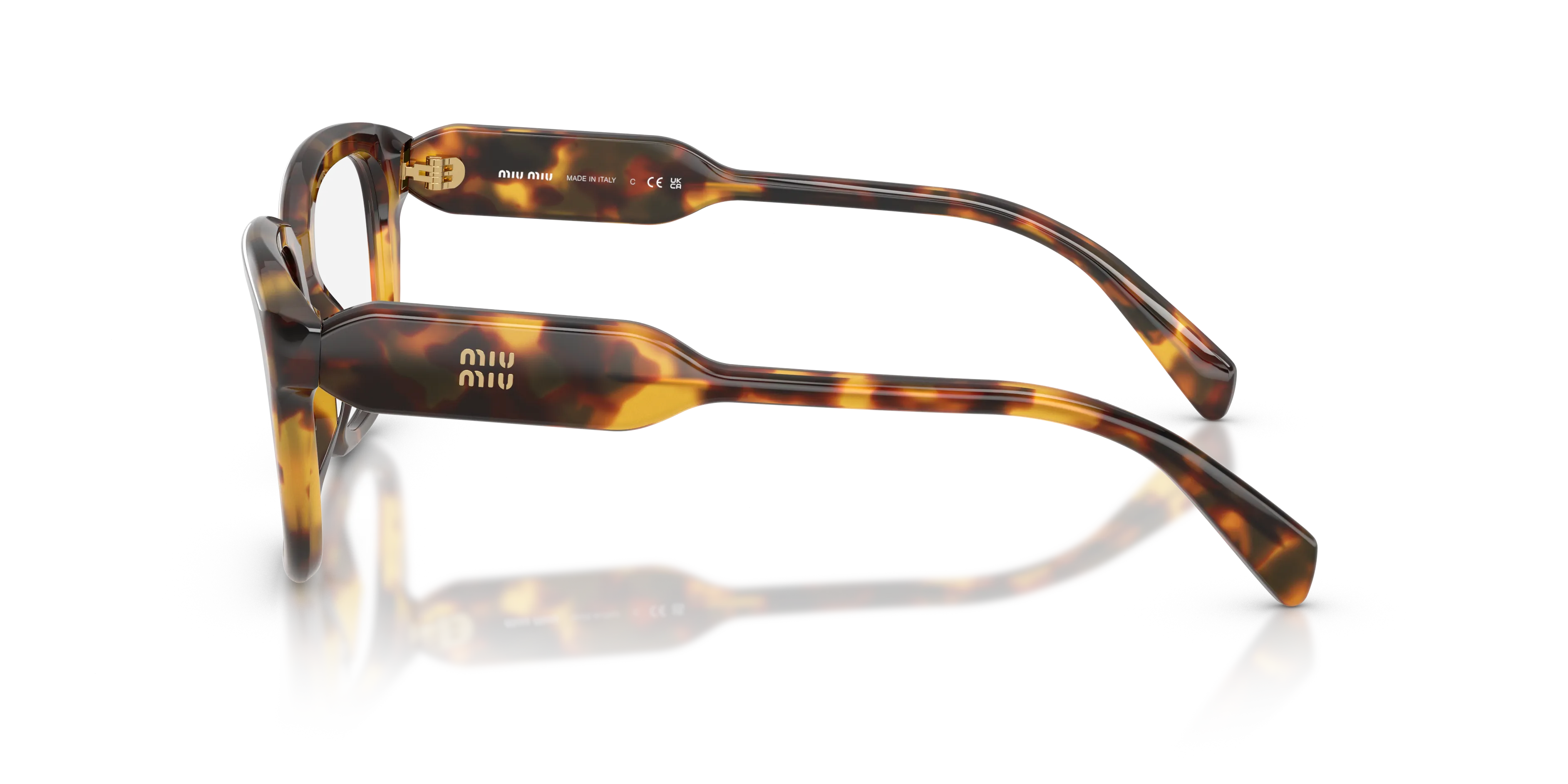 Miu Miu MU 02ZV 14L1O1 Montature da vista Acetato Tartaruga Trasparente Squadrata Normale - immagine 4