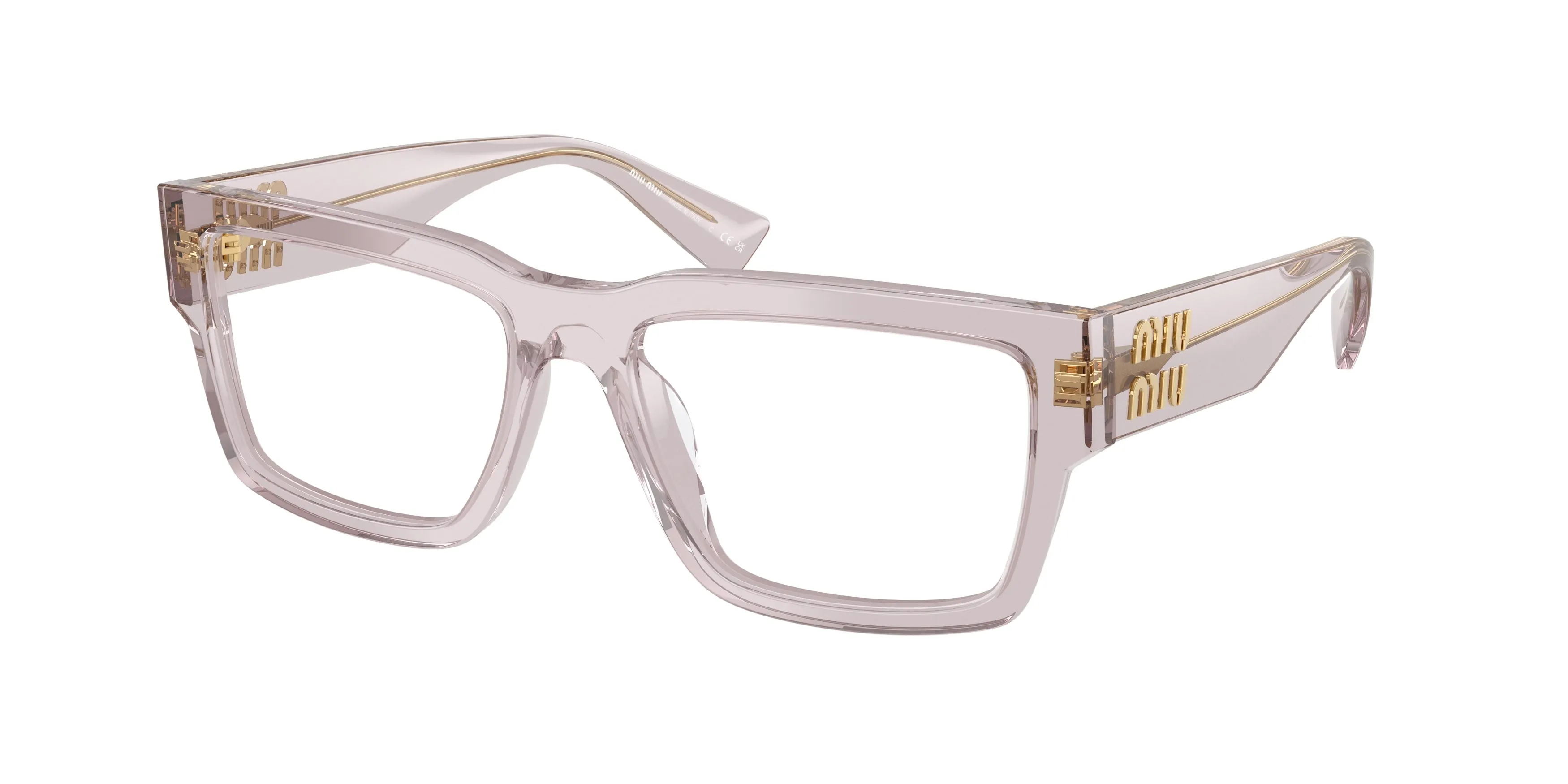 Miu Miu MU 02XV 12W1O1 Montature da vista Acetato Viola Trasparente Squadrata Normale - immagine 1