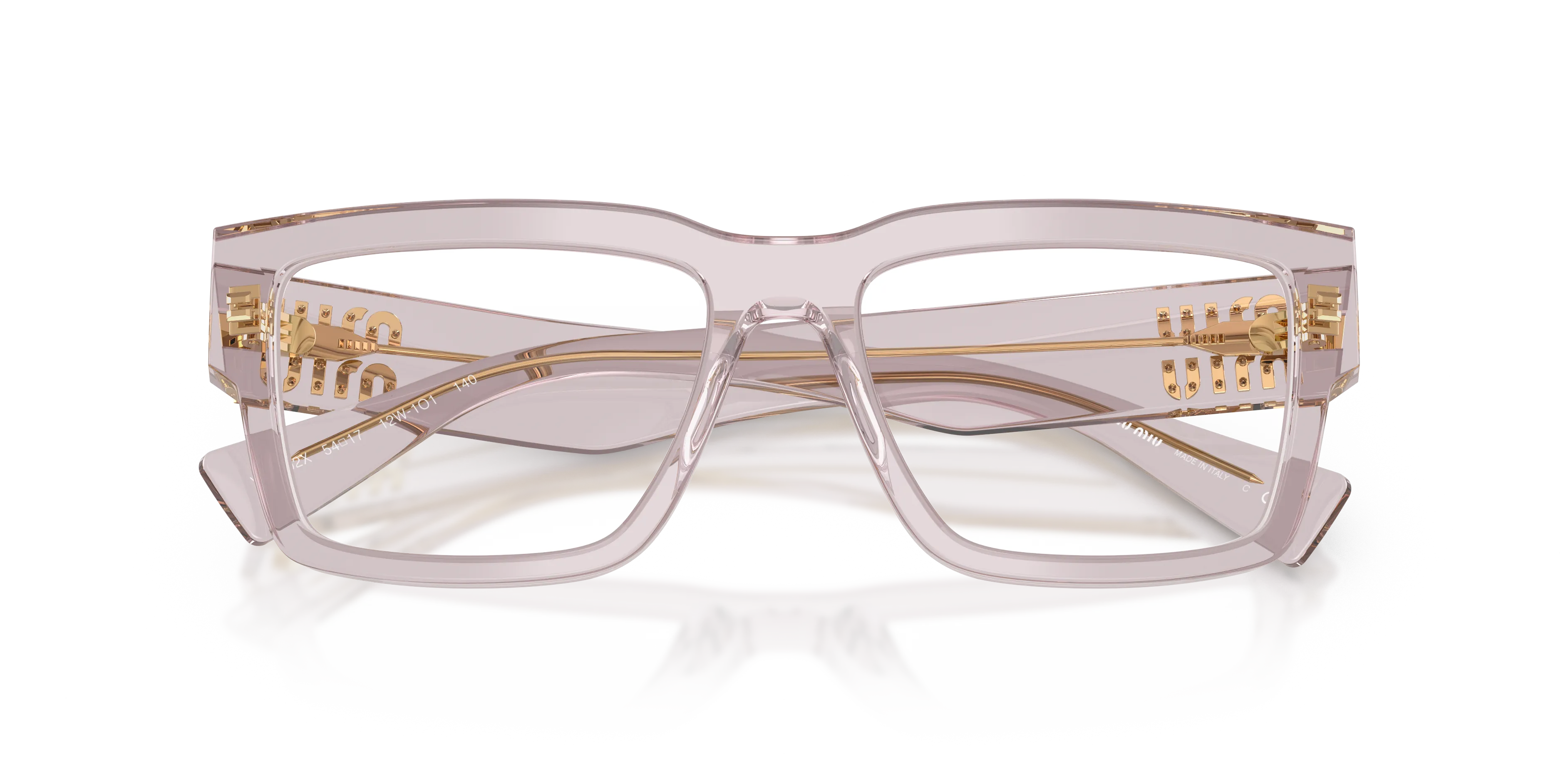 Miu Miu MU 02XV 12W1O1 Montature da vista Acetato Viola Trasparente Squadrata Normale - immagine 2