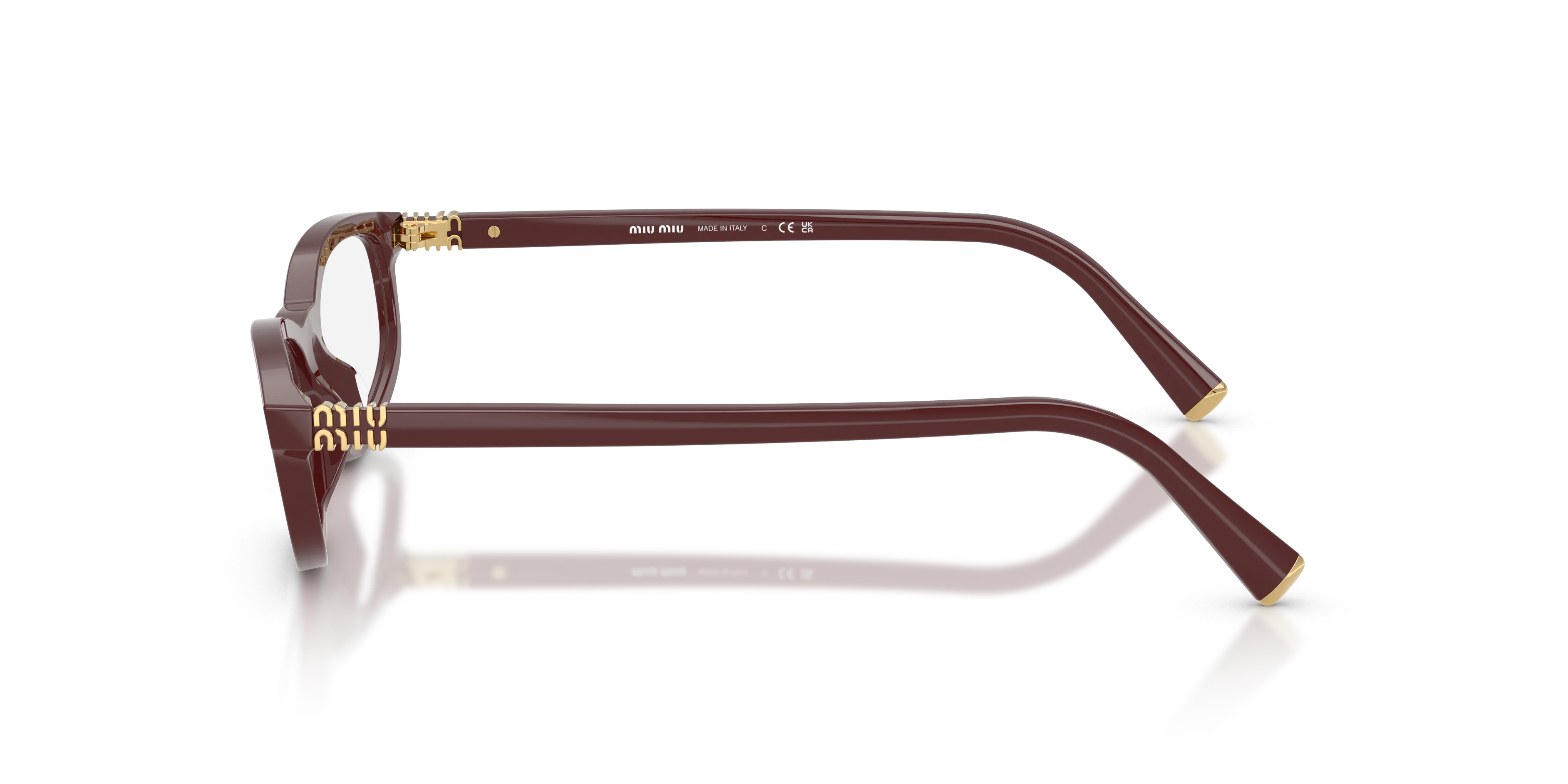 Miu Miu MU 01ZV 26L1O1 Montature da vista Acetato Rosa Trasparente Rotonda Normale - immagine 4