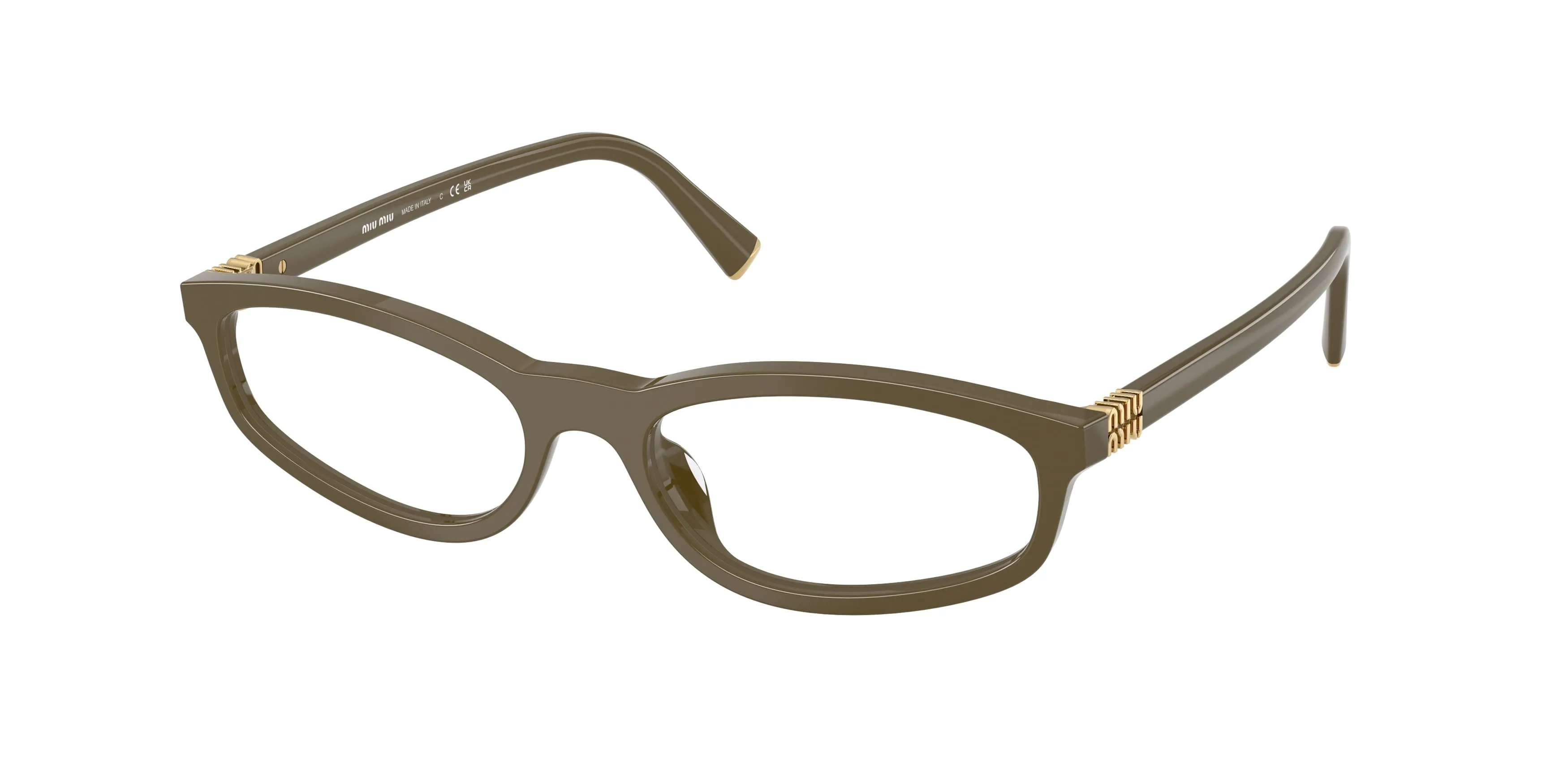 Miu Miu MU 01ZV 25L1O1 Montature da vista Acetato Verde Trasparente Rotonda Normale - immagine 1