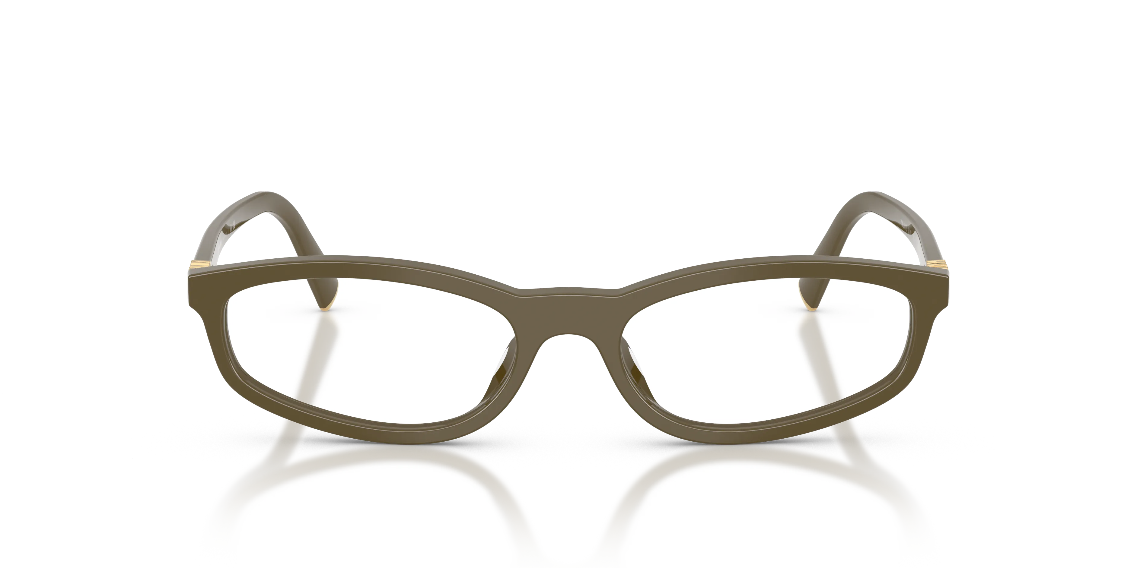 Miu Miu MU 01ZV 25L1O1 Montature da vista Acetato Verde Trasparente Rotonda Normale - immagine 3