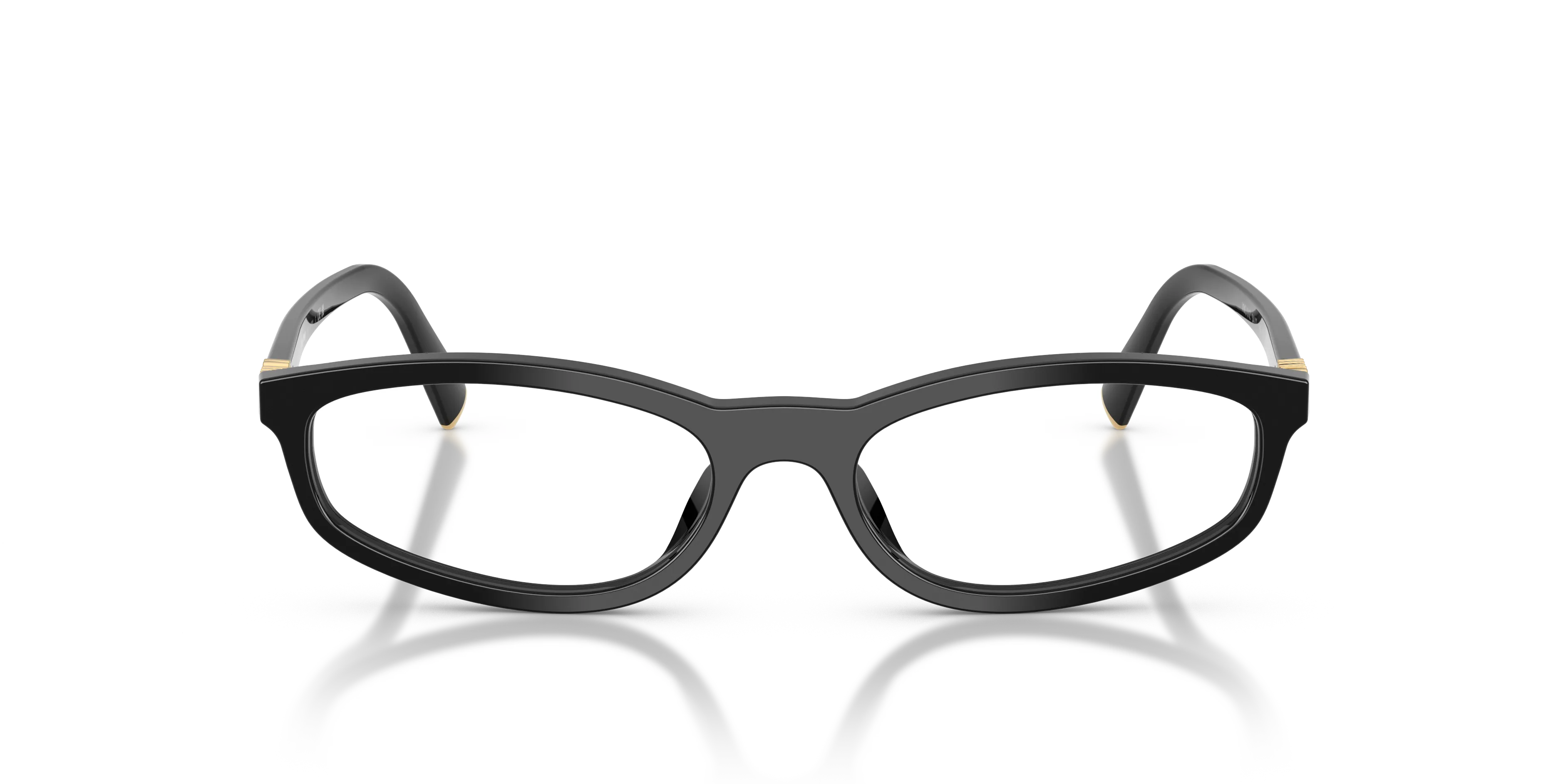 Miu Miu MU 01ZV 16K1O1 Montature da vista Acetato Nero Trasparente Rotonda Normale - immagine 3