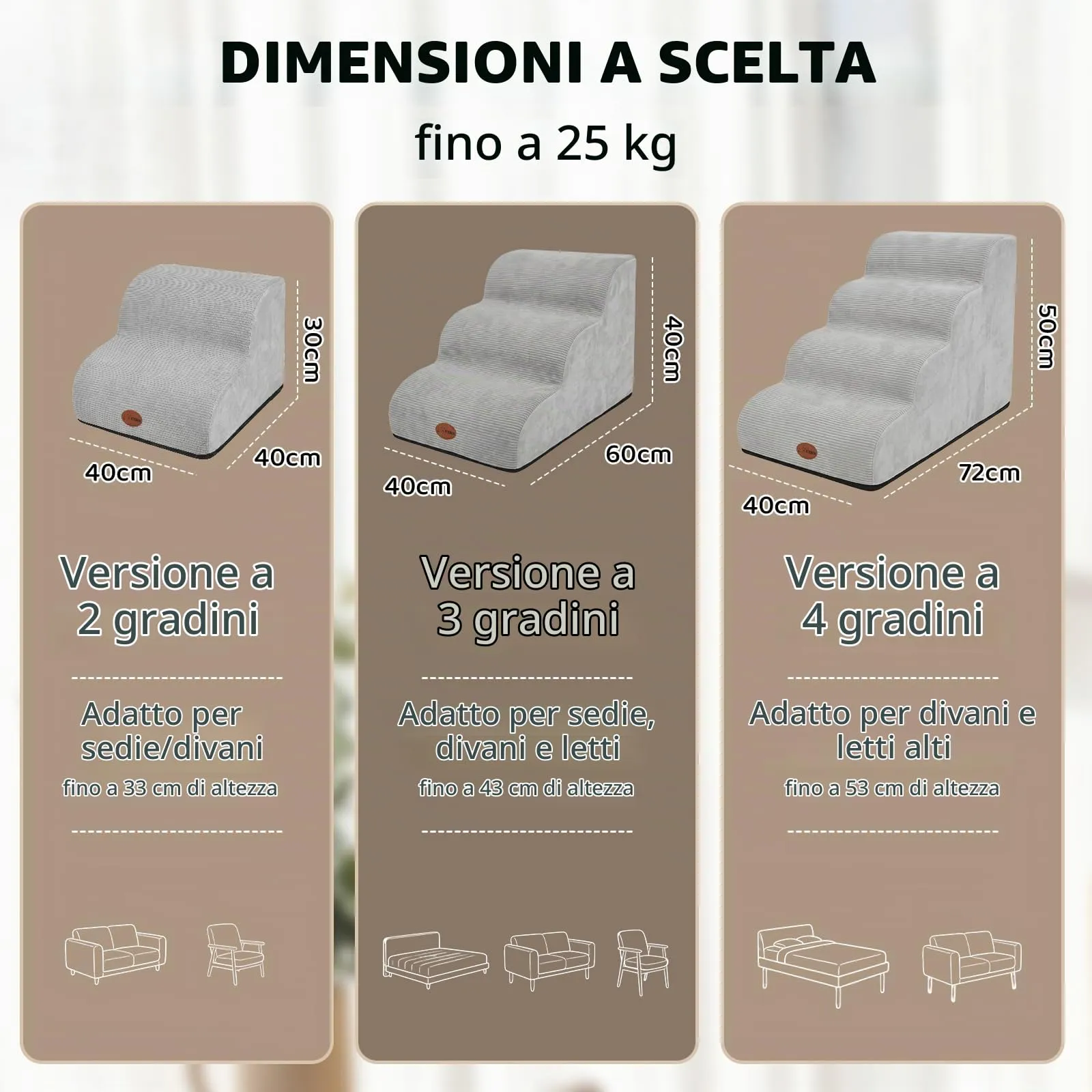X XBEN Scala er Animali, Scale per Cani e Gatti Piccoli, Anziani e Feriti - immagine 4