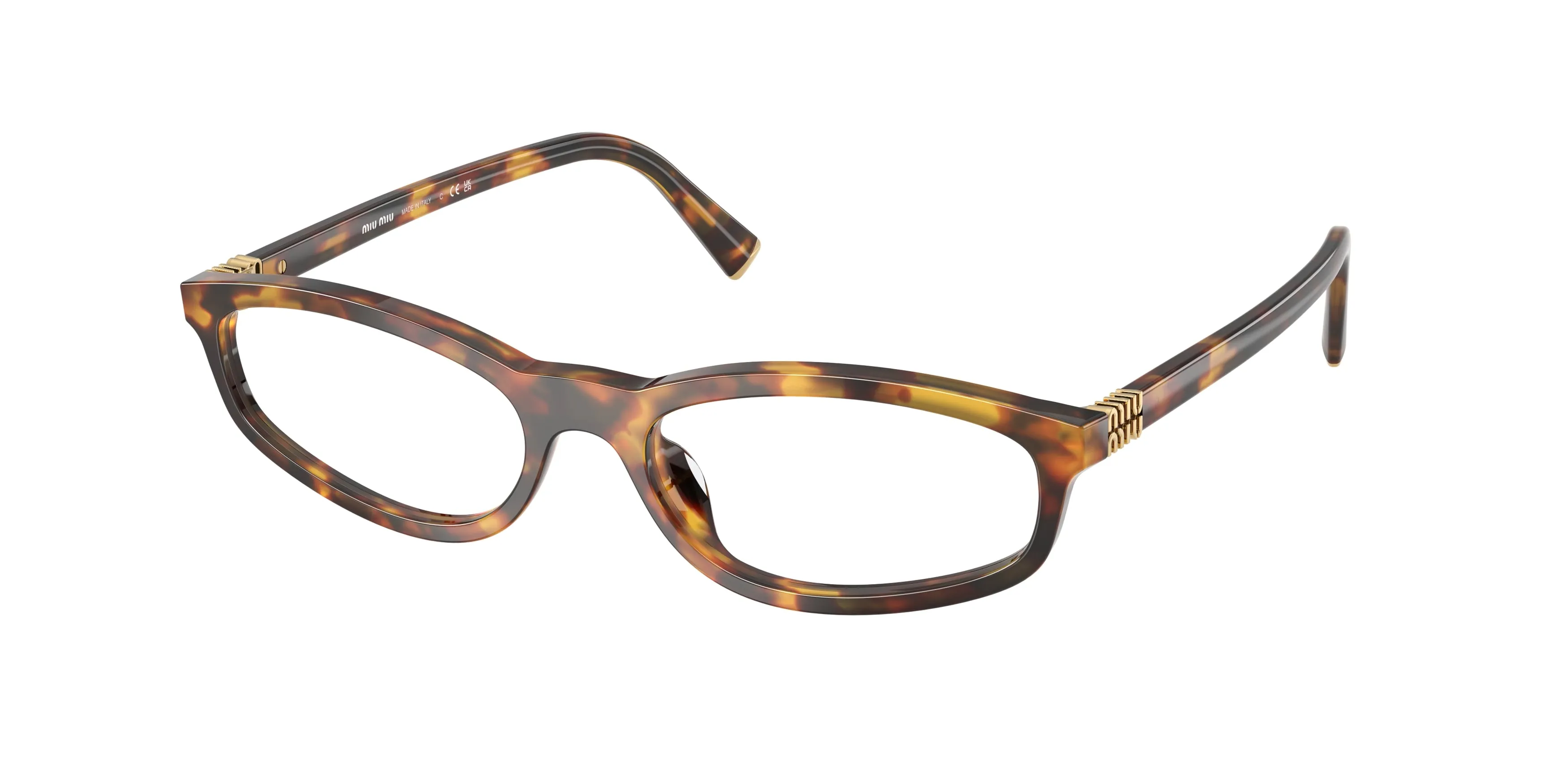 Miu Miu MU 01ZV 14L1O1 Montature da vista Acetato Tartaruga Trasparente Rotonda Normale - immagine 1