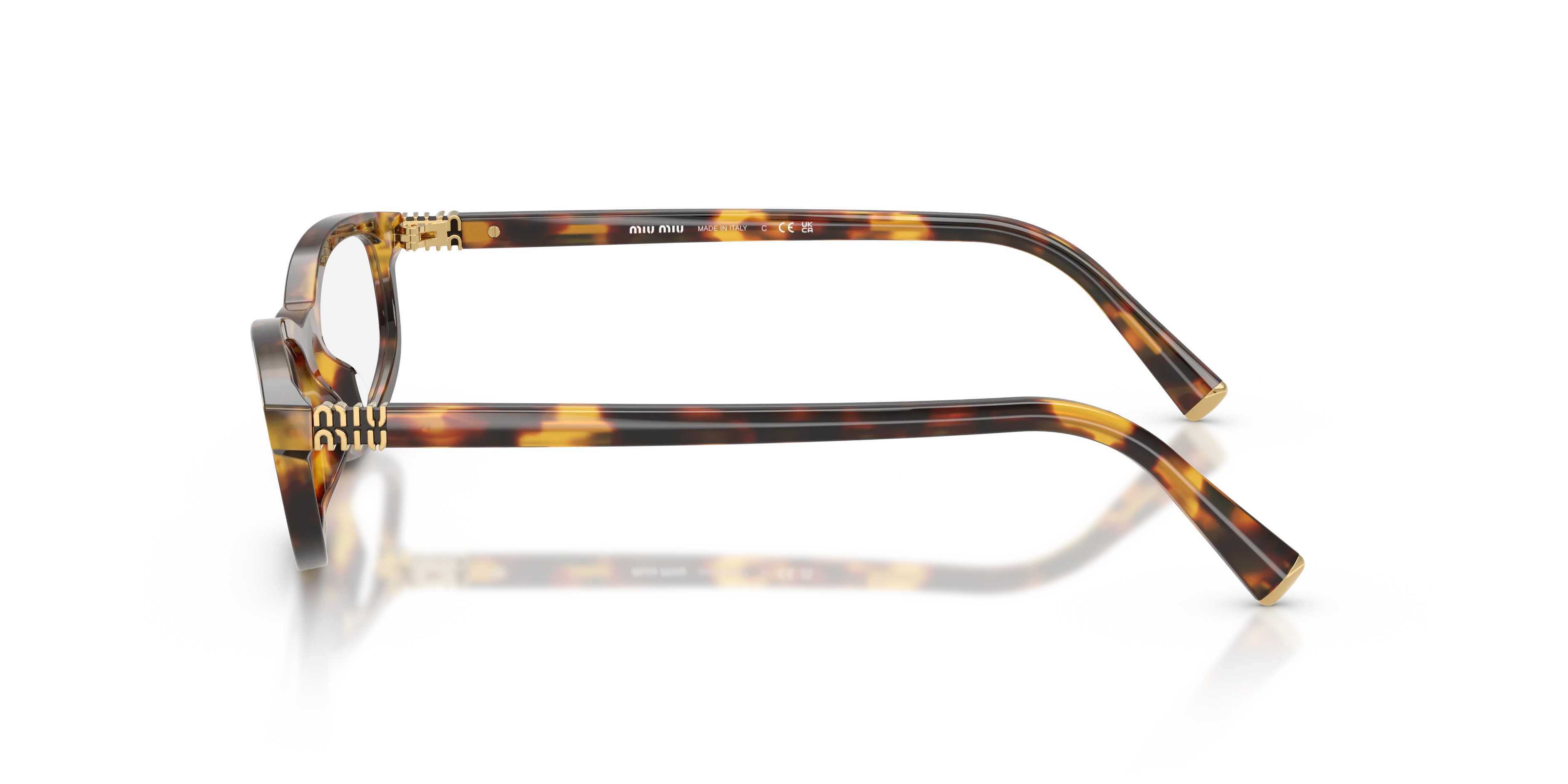 Miu Miu MU 01ZV 14L1O1 Montature da vista Acetato Tartaruga Trasparente Rotonda Normale - immagine 4