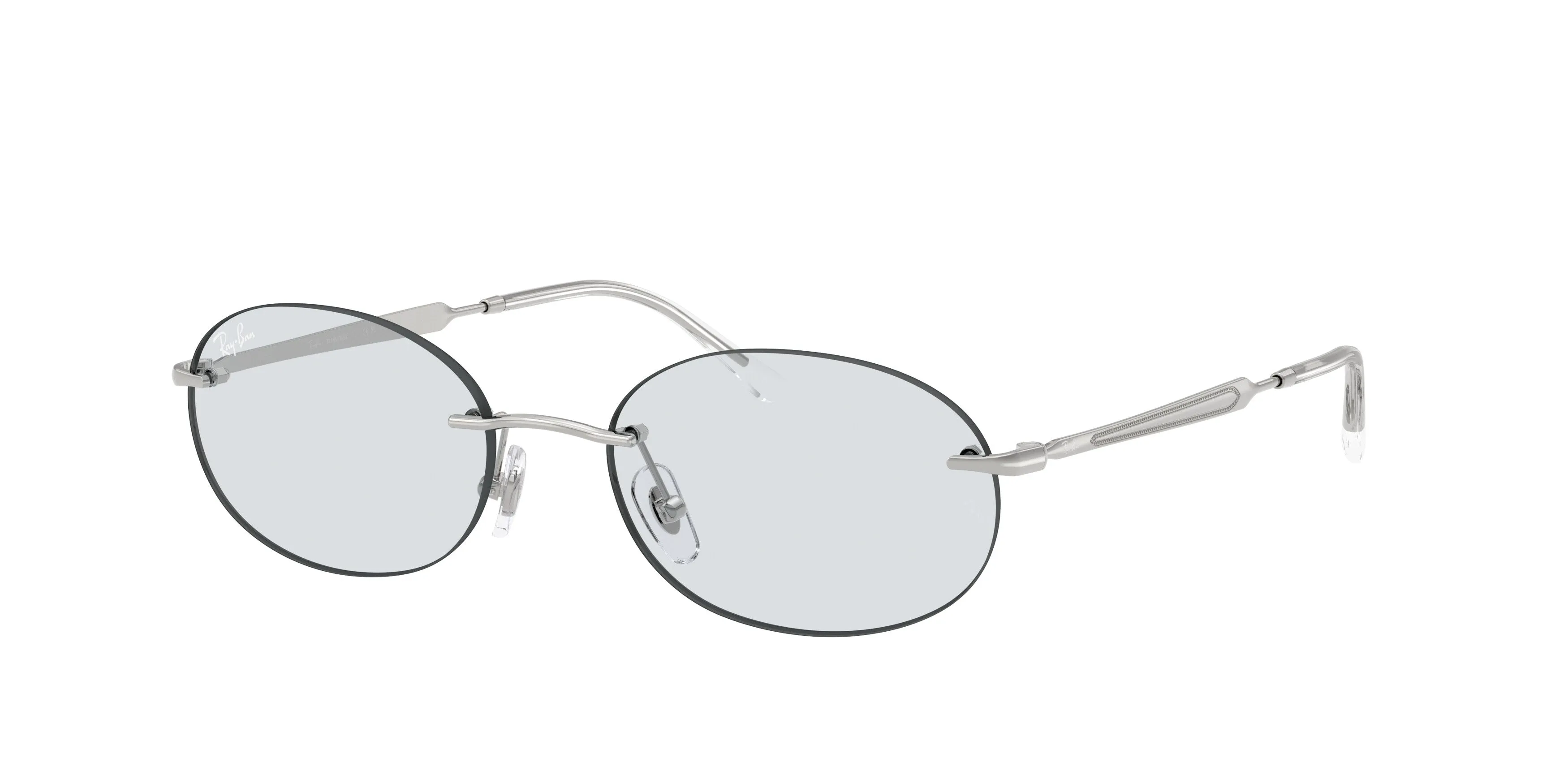 Ray - Ban RB3767 003/MF Occhiali da sole Metallo Argento Blu Rotonda Fotocromatiche - immagine 1