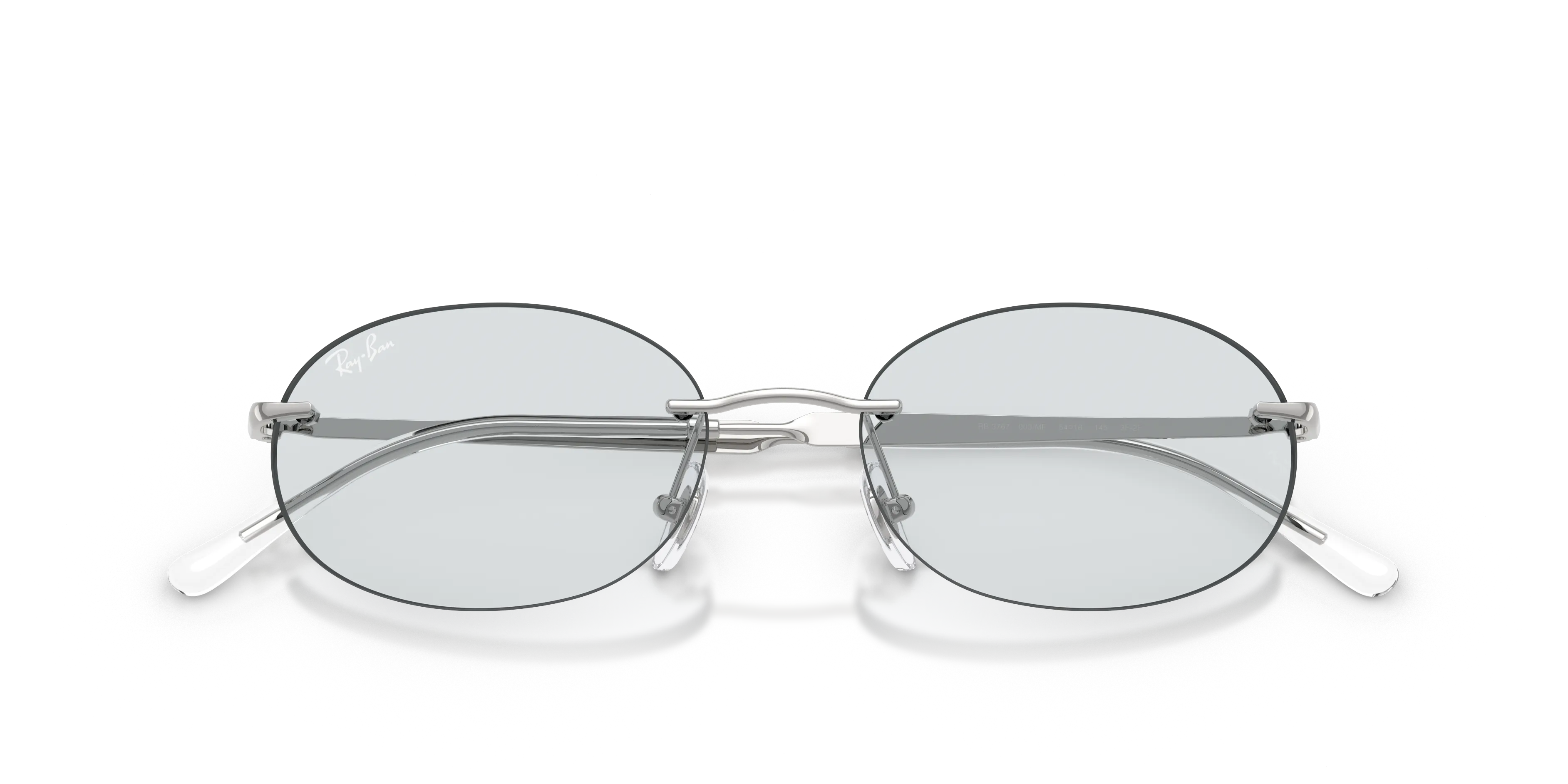 Ray - Ban RB3767 003/MF Occhiali da sole Metallo Argento Blu Rotonda Fotocromatiche - immagine 2