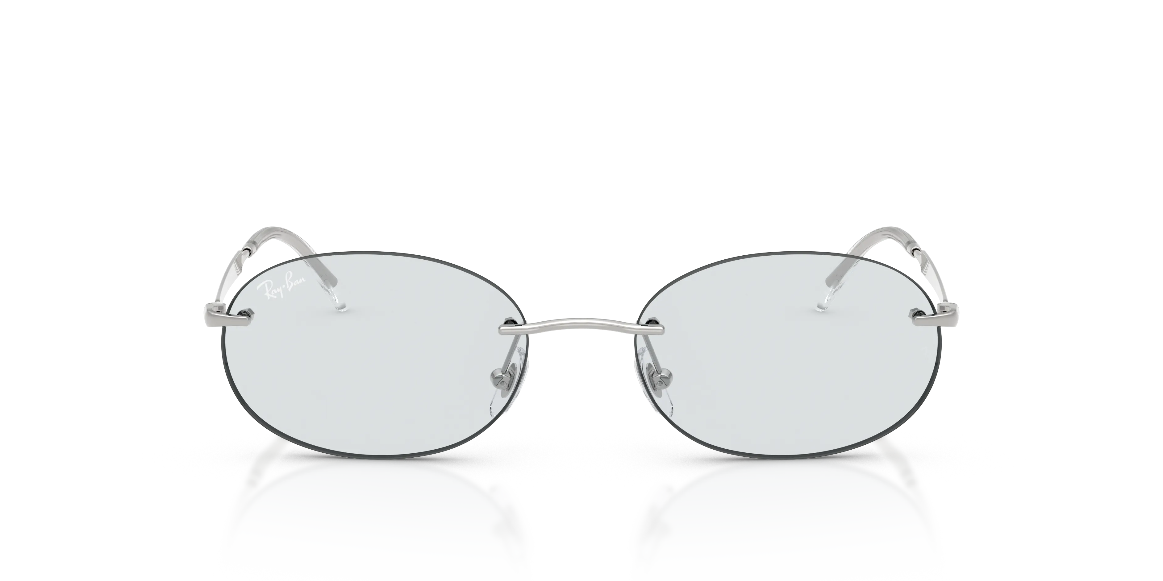 Ray - Ban RB3767 003/MF Occhiali da sole Metallo Argento Blu Rotonda Fotocromatiche - immagine 3