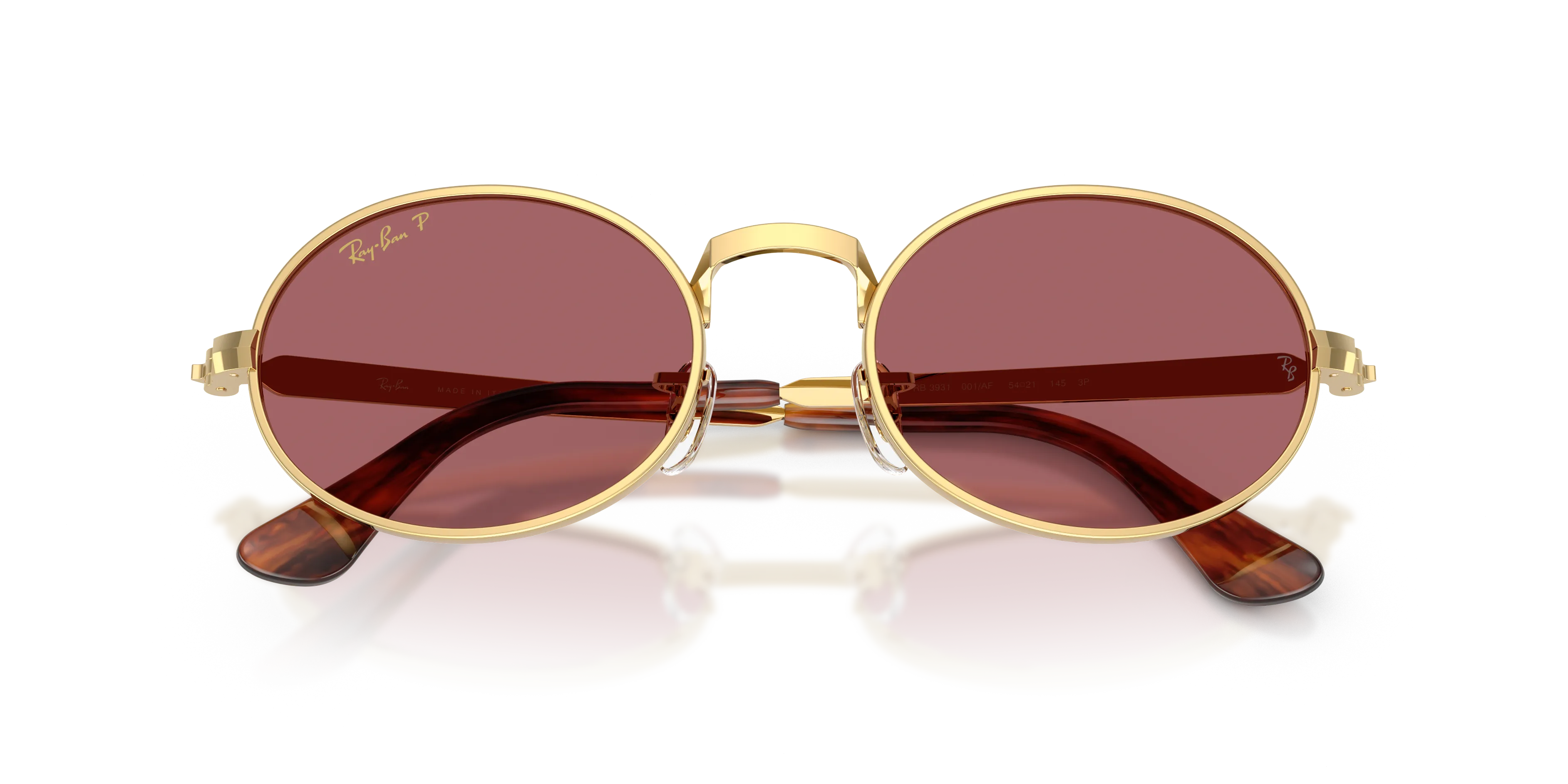 Ray - Ban A$AP Rocky RB3931 001/AF Occhiali da sole Metallo Oro Viola Pillow Polarizzata - immagine 2