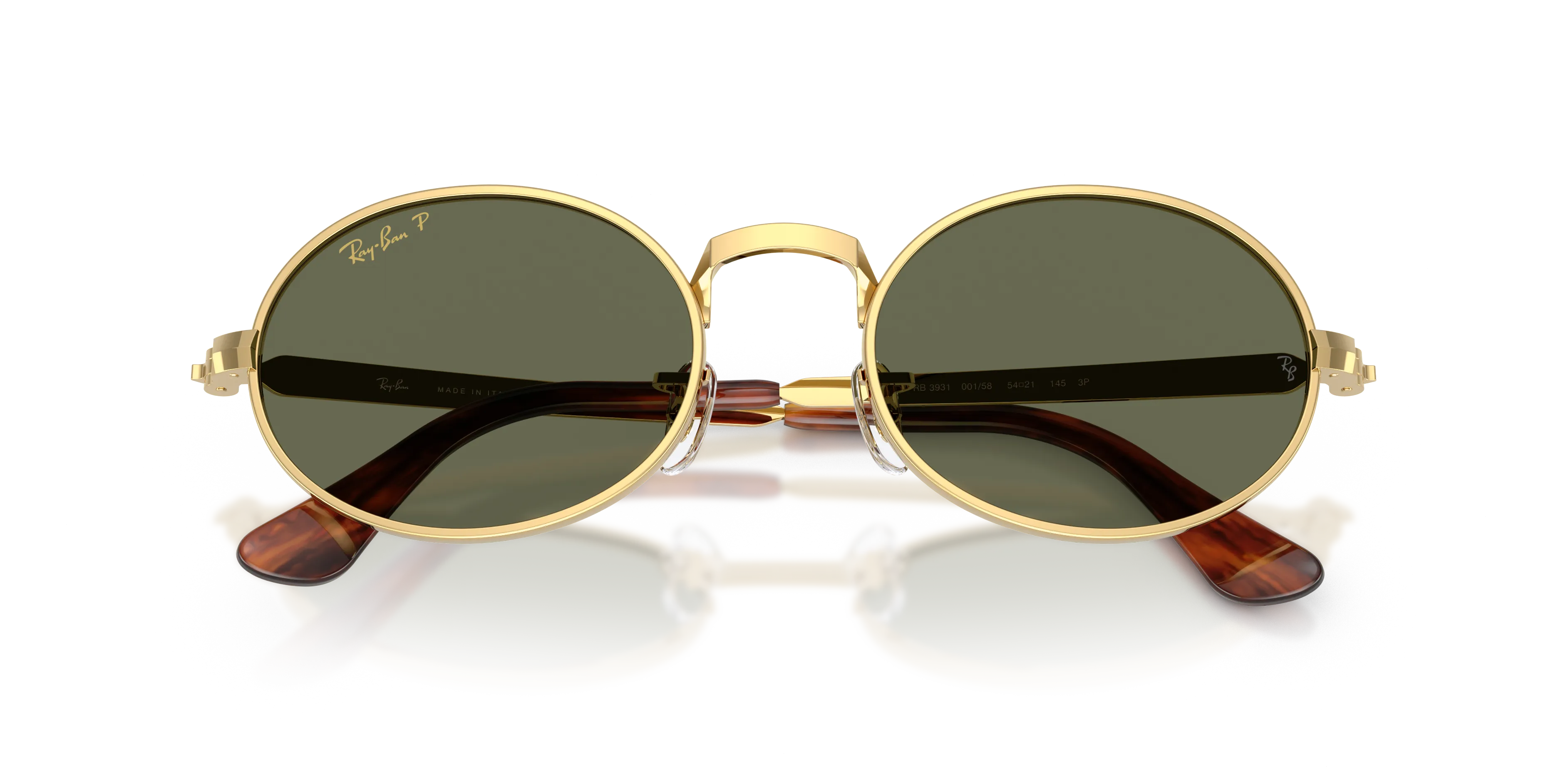 Ray - Ban A$AP Rocky RB3931 001/58 Occhiali da sole Metallo Oro Verde Pillow Polarizzata - immagine 2