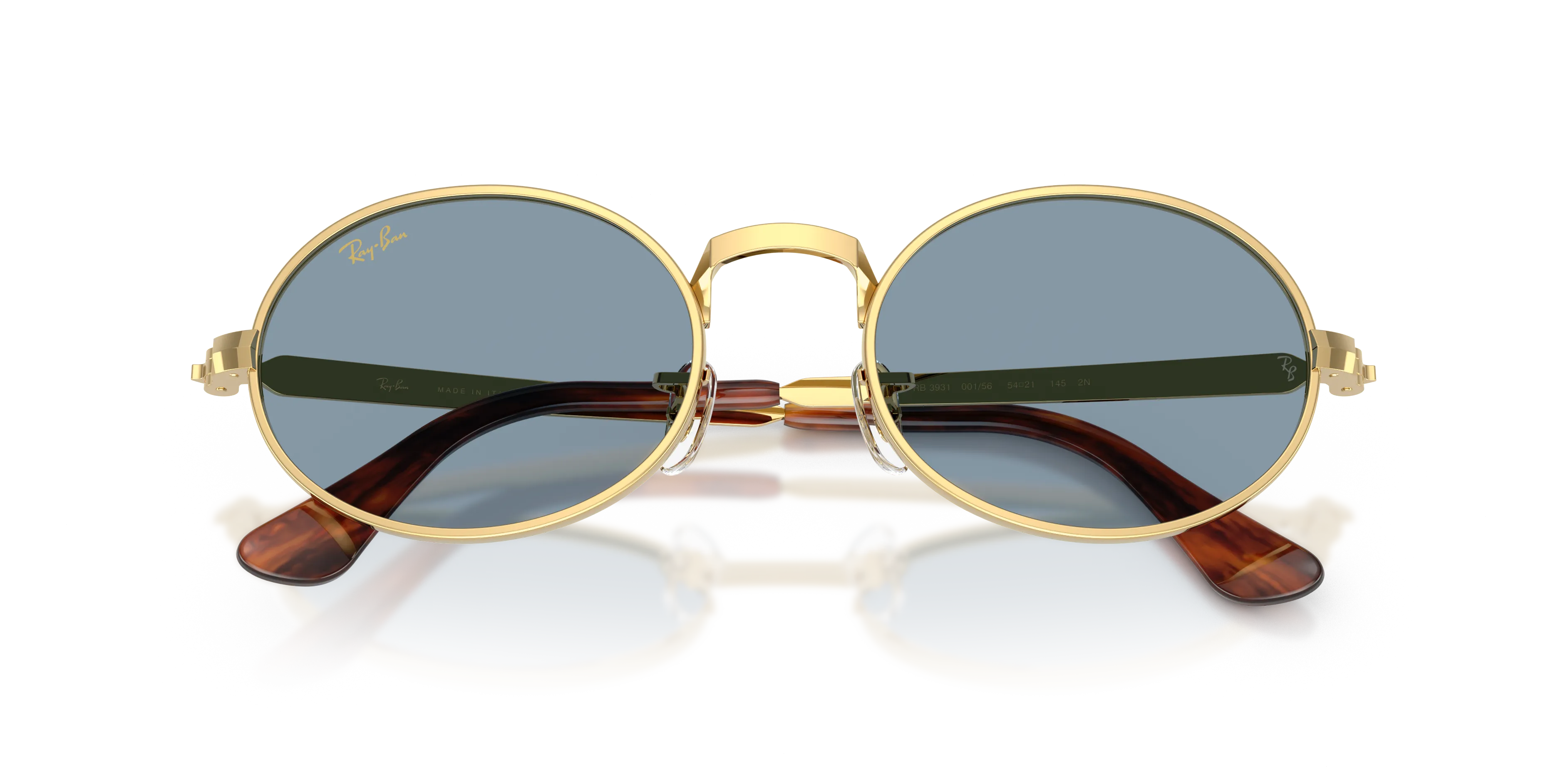 Ray - Ban A$AP Rocky RB3931 001/56 Occhiali da sole Metallo Oro Blu Pillow Normale - immagine 2
