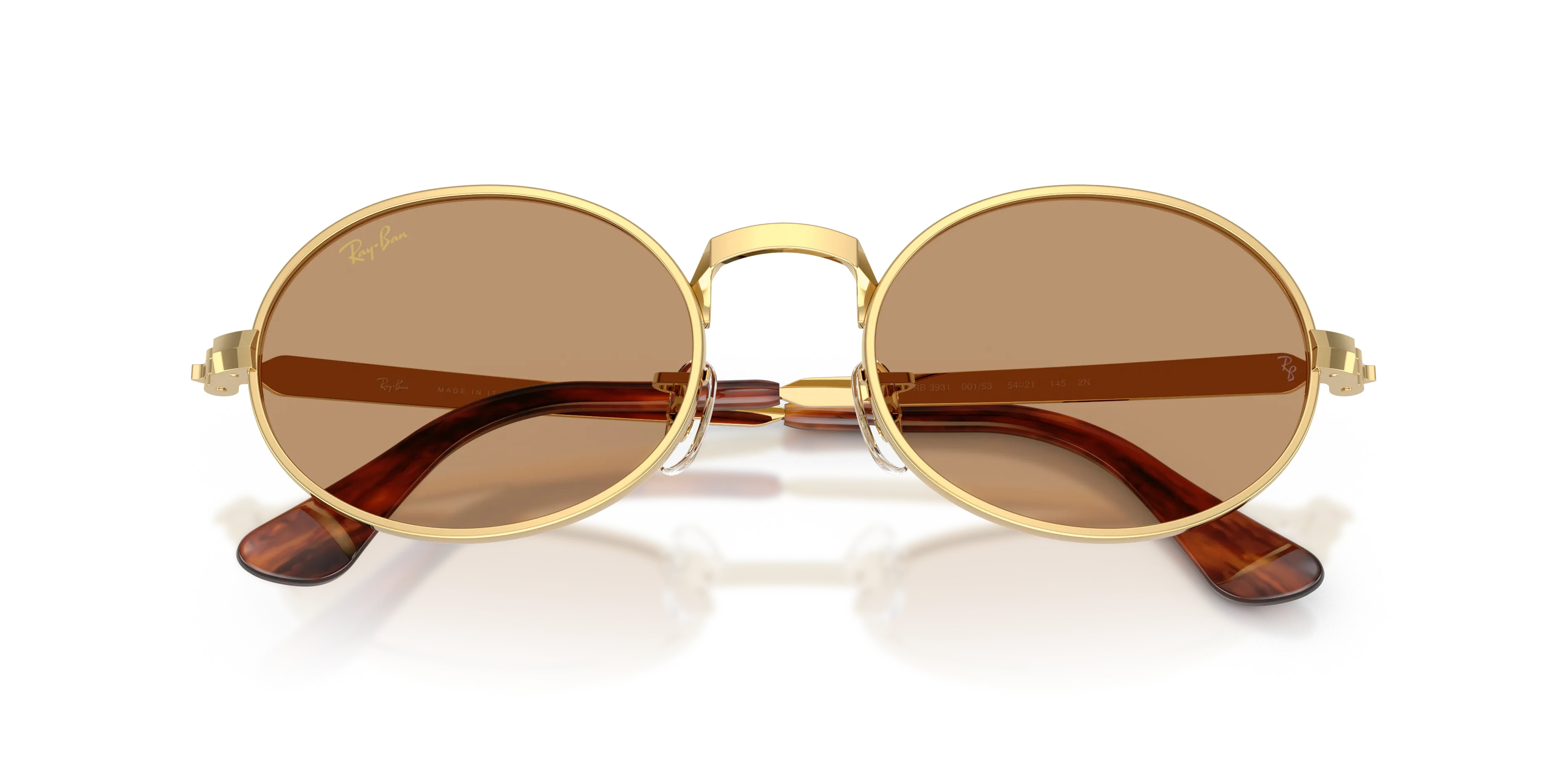 Ray - Ban A$AP Rocky RB3931 001/53 Occhiali da sole Metallo Oro Marrone Pillow Normale - immagine 2