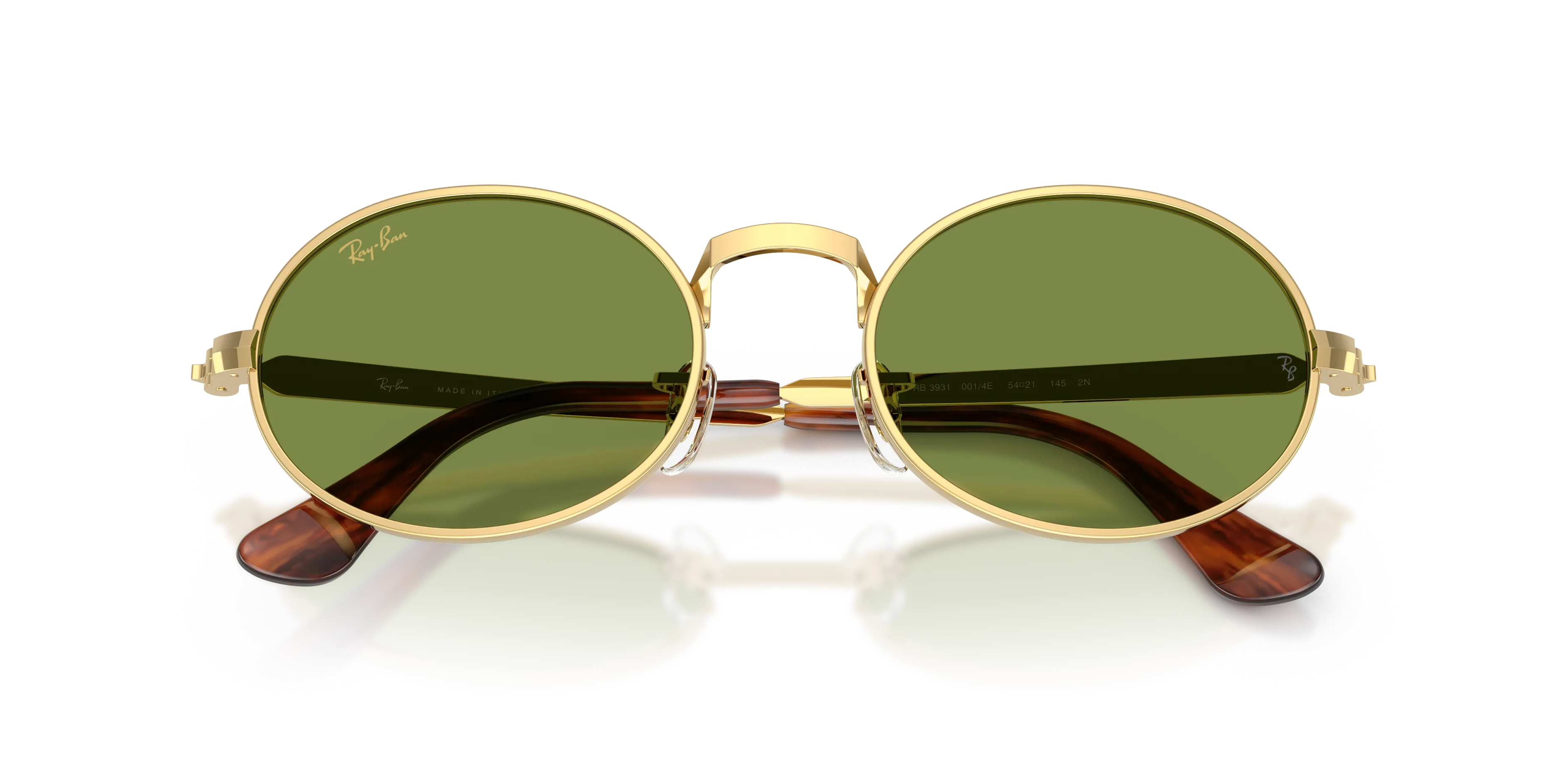 Ray - Ban A$AP Rocky RB3931 001/4E Occhiali da sole Metallo Oro Verde Pillow Normale - immagine 2